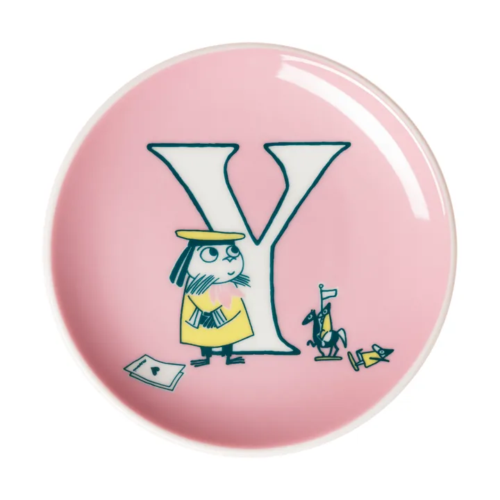 ABC Moomin mini plate - Y, 10.5 cm - Moomin Arabia