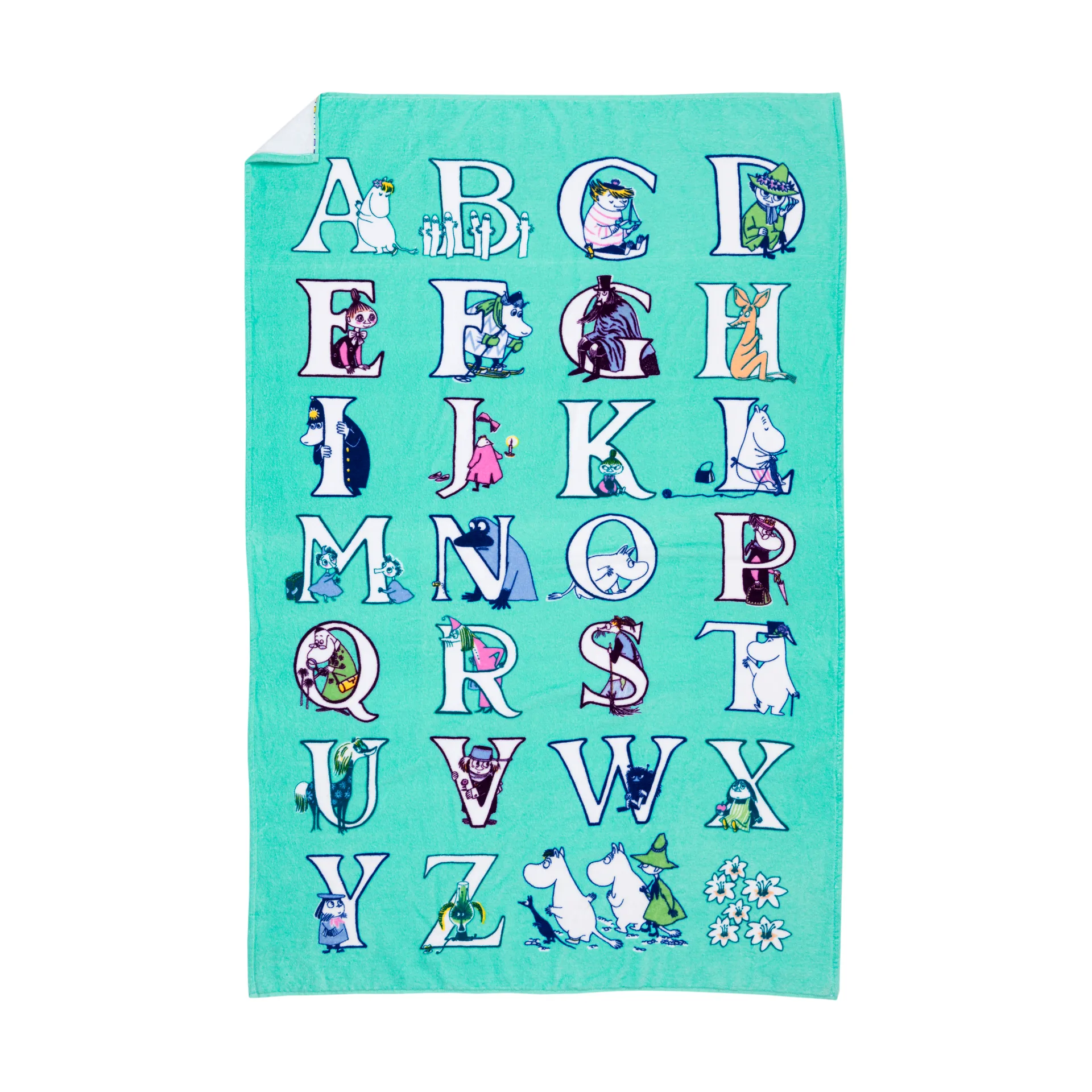 Alphabet Moomin bath towel, 85x150 cm Moomin Arabia