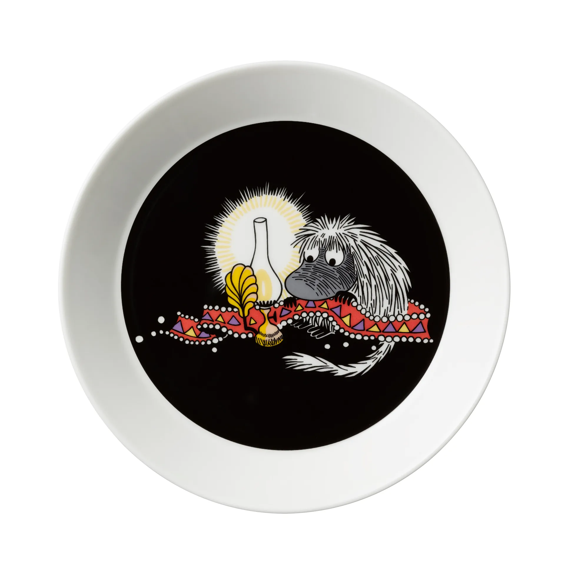Ancestor Moomin plate, black Moomin Arabia