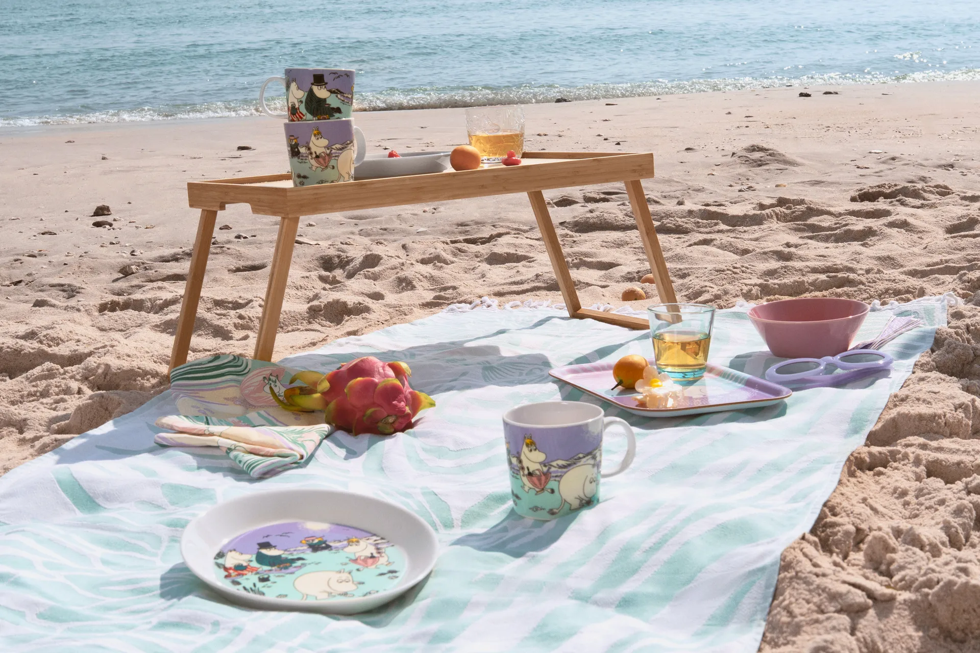 Beach day Moomin kitchen towel, 50x70 cm Moomin Arabia