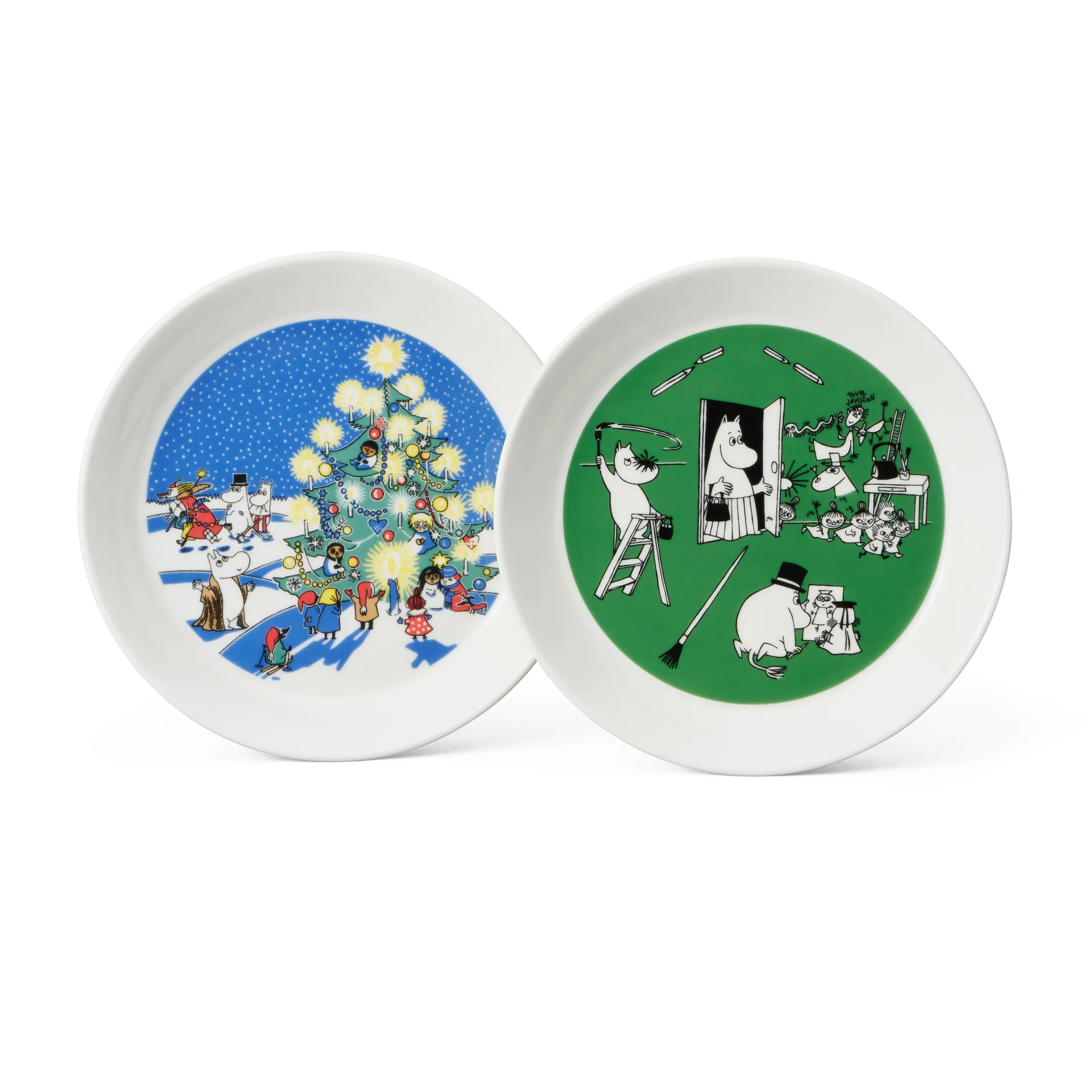 Drawing & Christmas Moomin plate 2 pieces, Ø19 cm Moomin Arabia