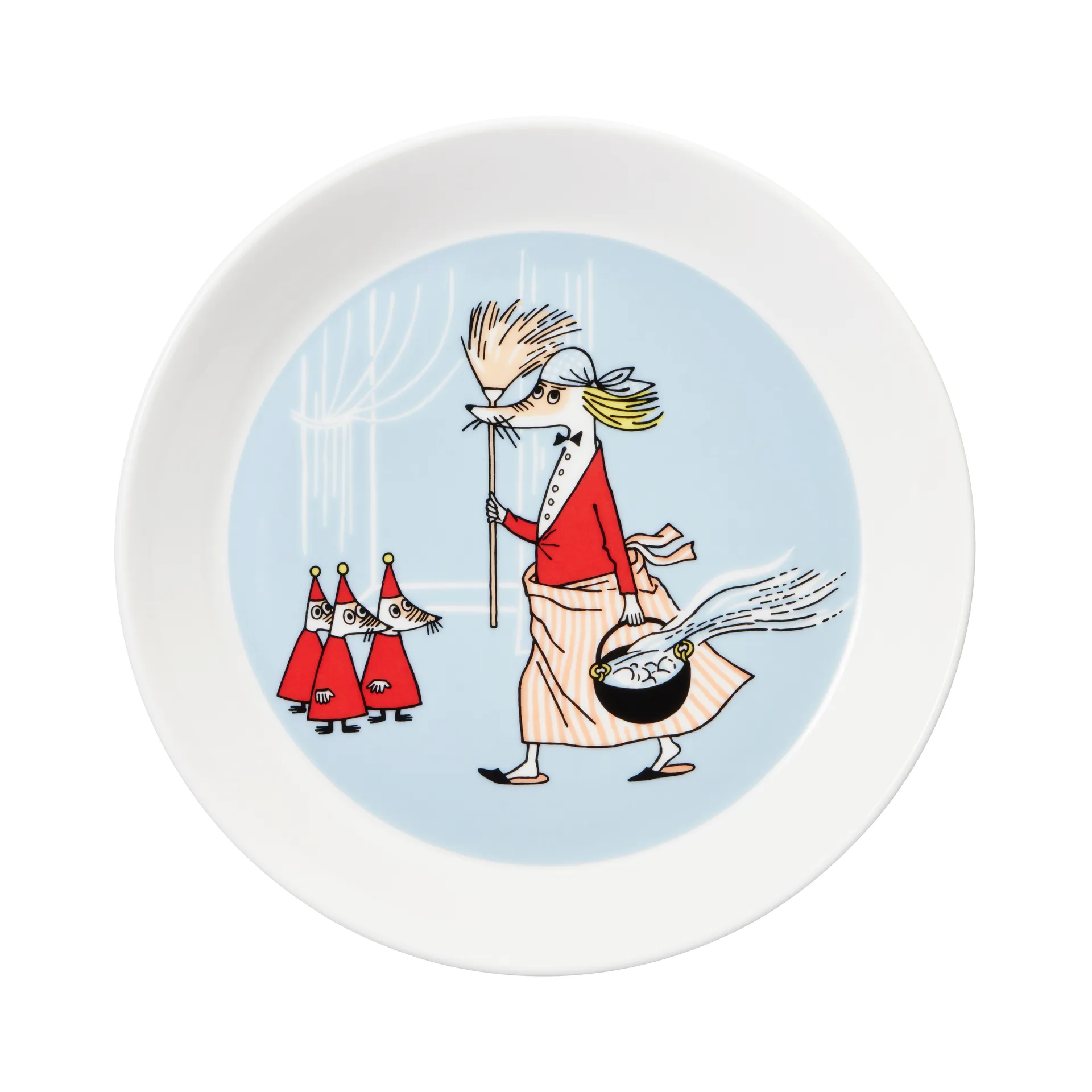 Fillyjonk Moomin plate, grey Moomin Arabia