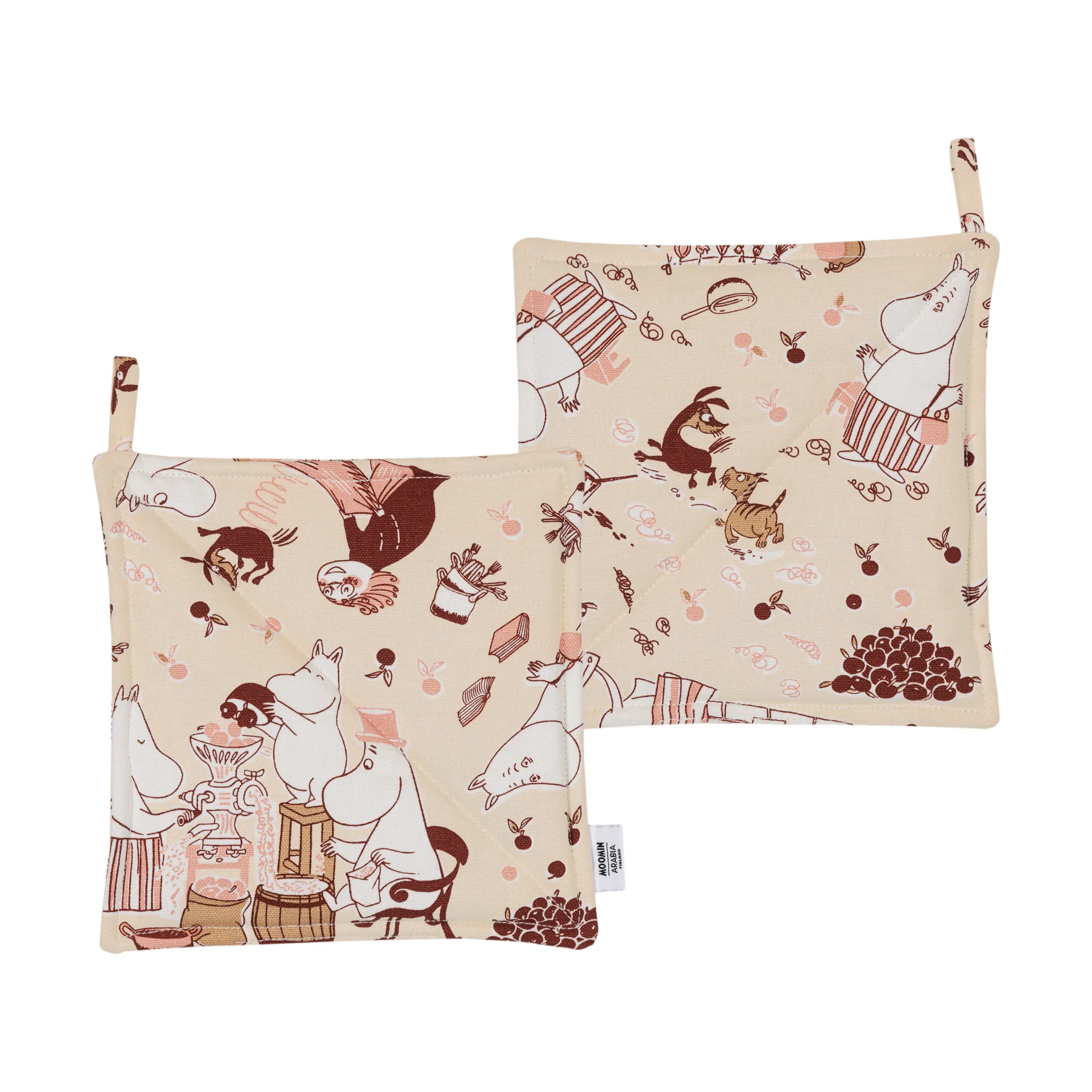 Hemmaglädje Moomin pot holders 2-pack, 22x22 cm Moomin Arabia