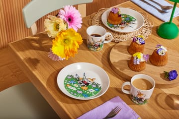 Little My and meadow Moomin mug - White-multi - Moomin Arabia