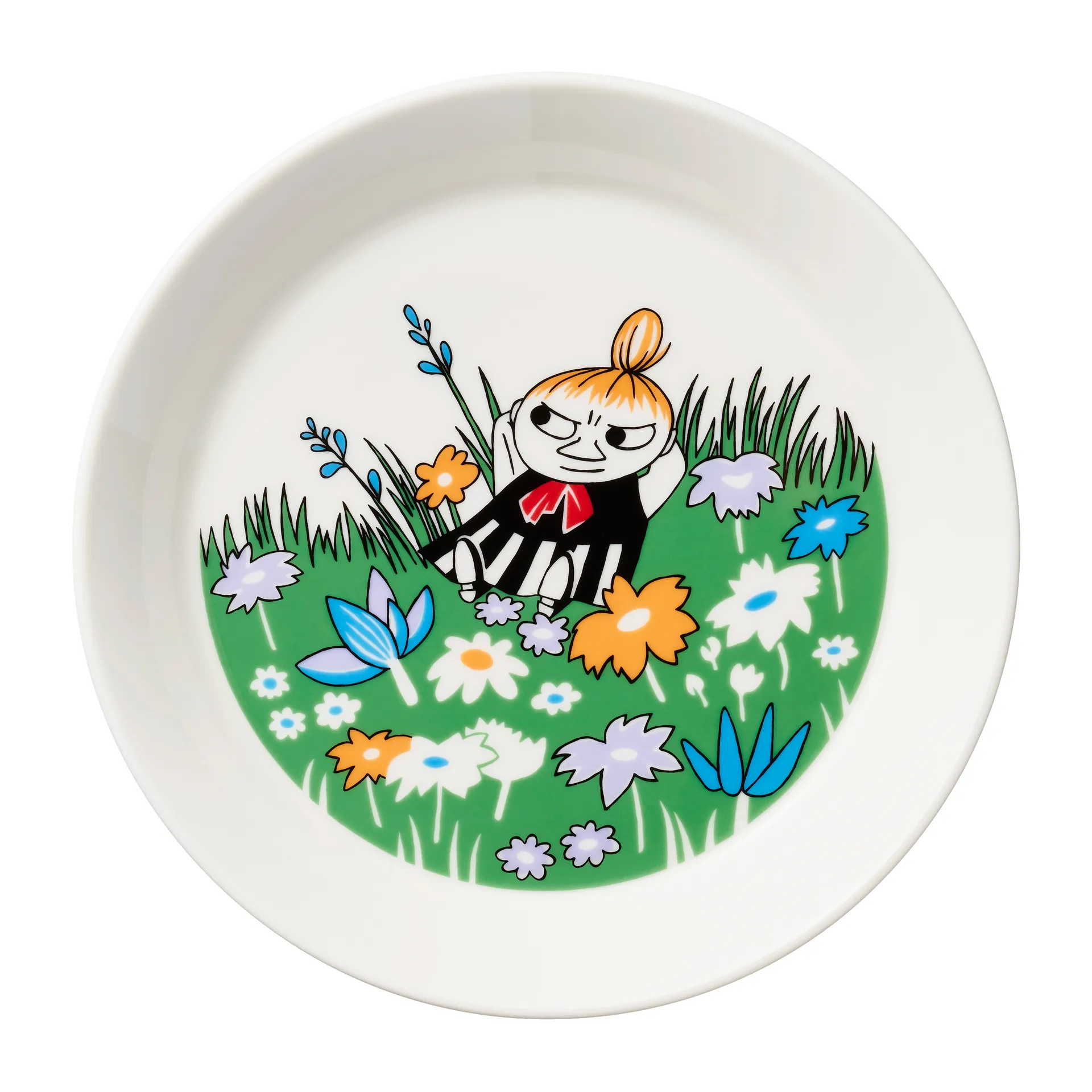 Little My and meadow Moomin plate, White-multi Moomin Arabia