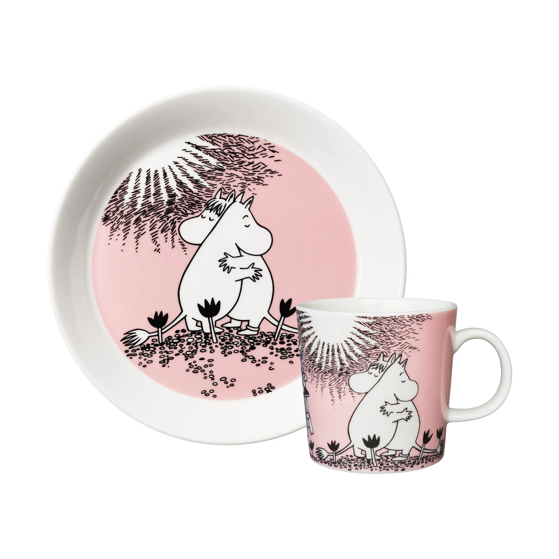 Love 30 Years Moomin Mug & Plate Limited Edition, 2 pieces Moomin Arabia