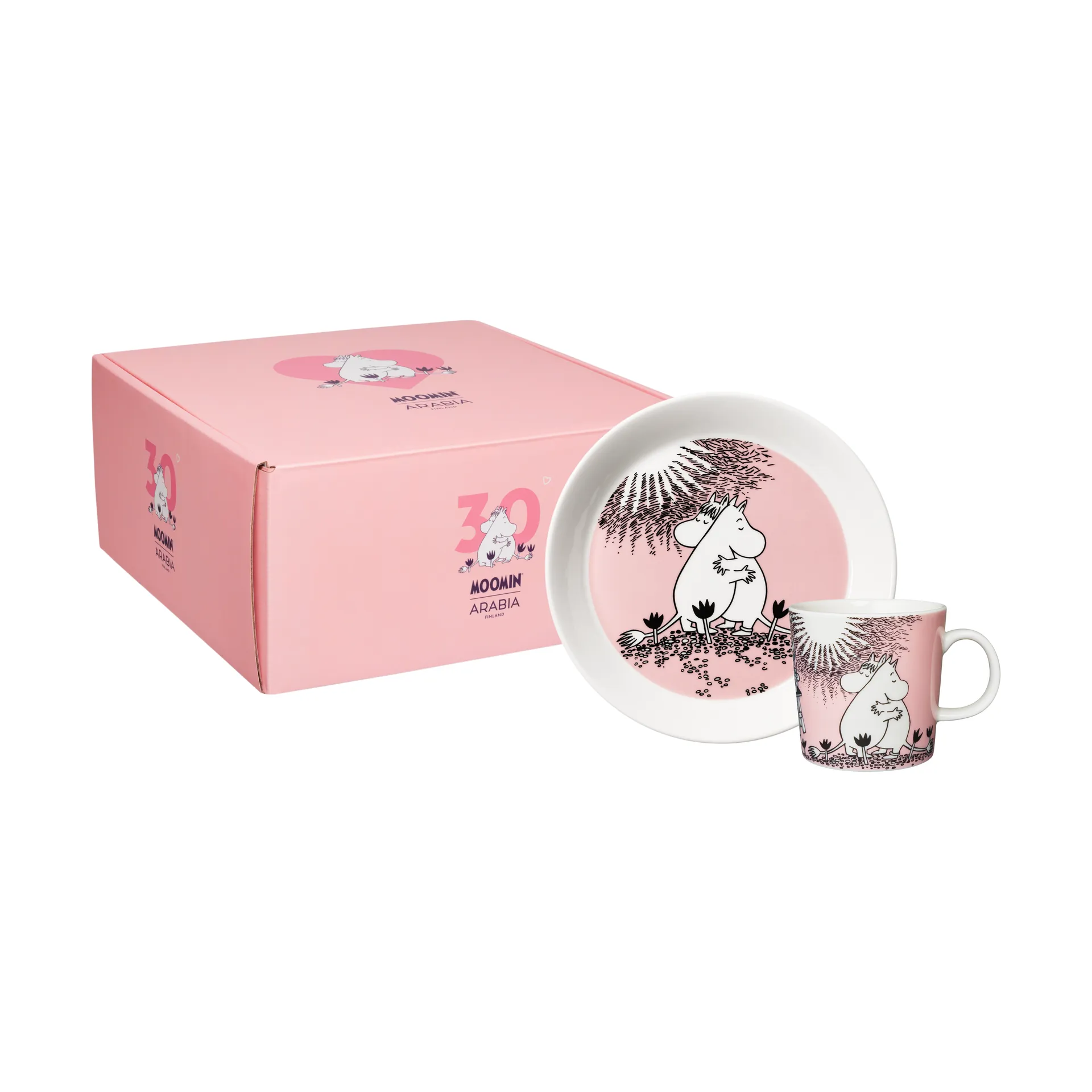Love 30 Years Moomin Mug & Plate Limited Edition, 2 pieces Moomin Arabia