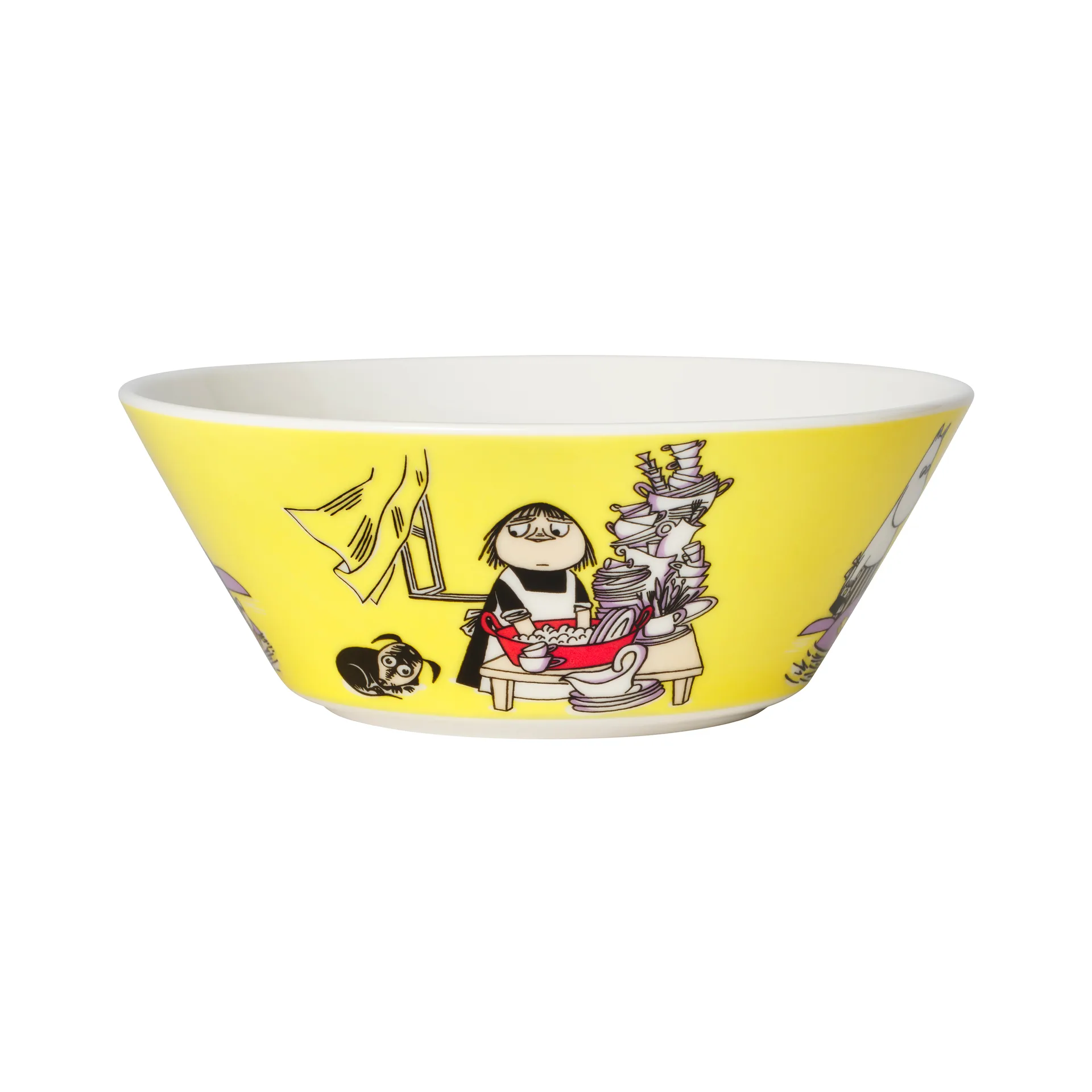 Misabel yellow Moomin bowl, yellow Moomin Arabia