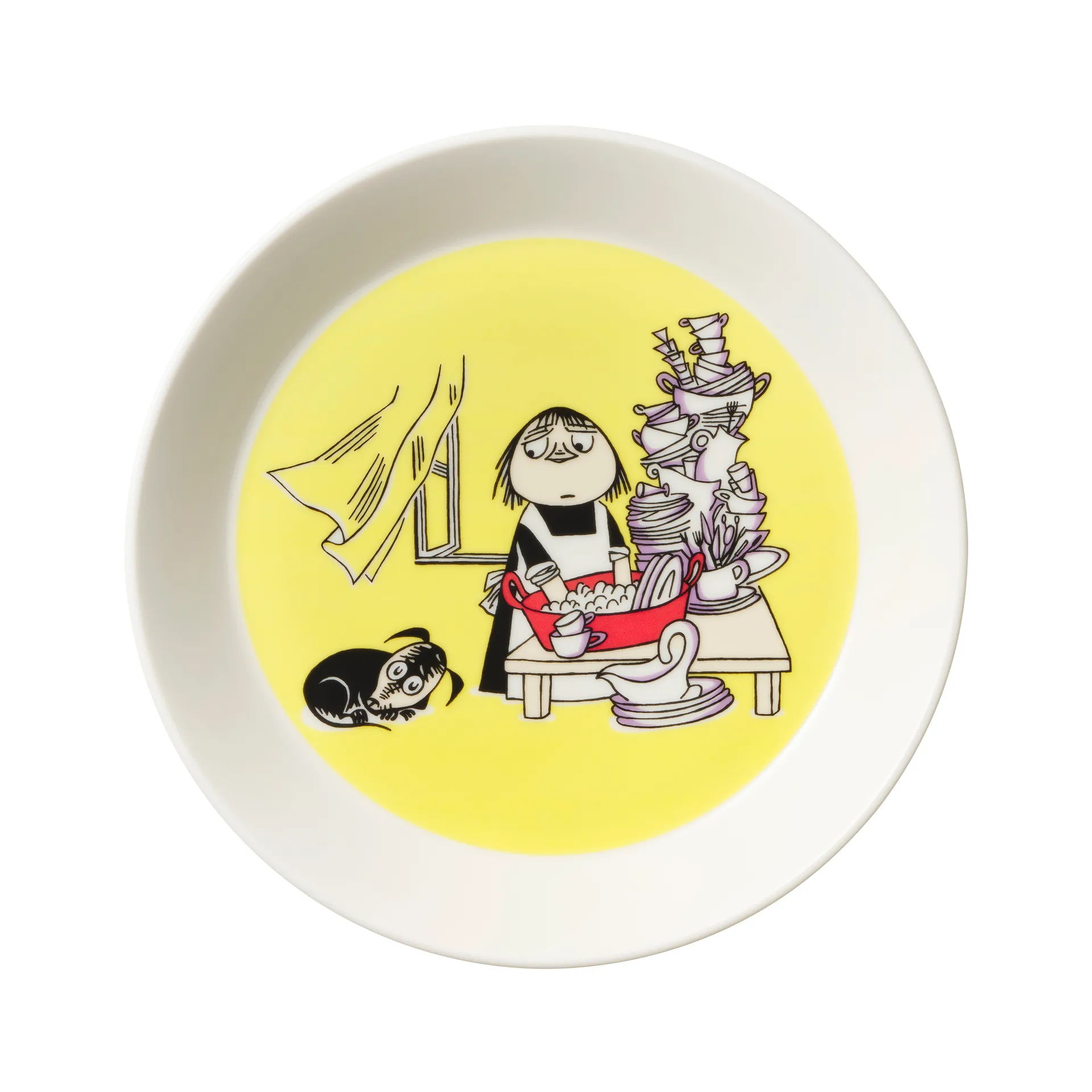 Misabel yellow Moomin plate, yellow Moomin Arabia
