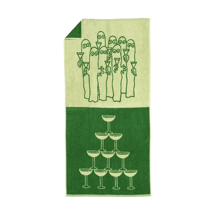 Moomin bath towel 70x140 cm - Hattifnattarna, green - Moomin Arabia