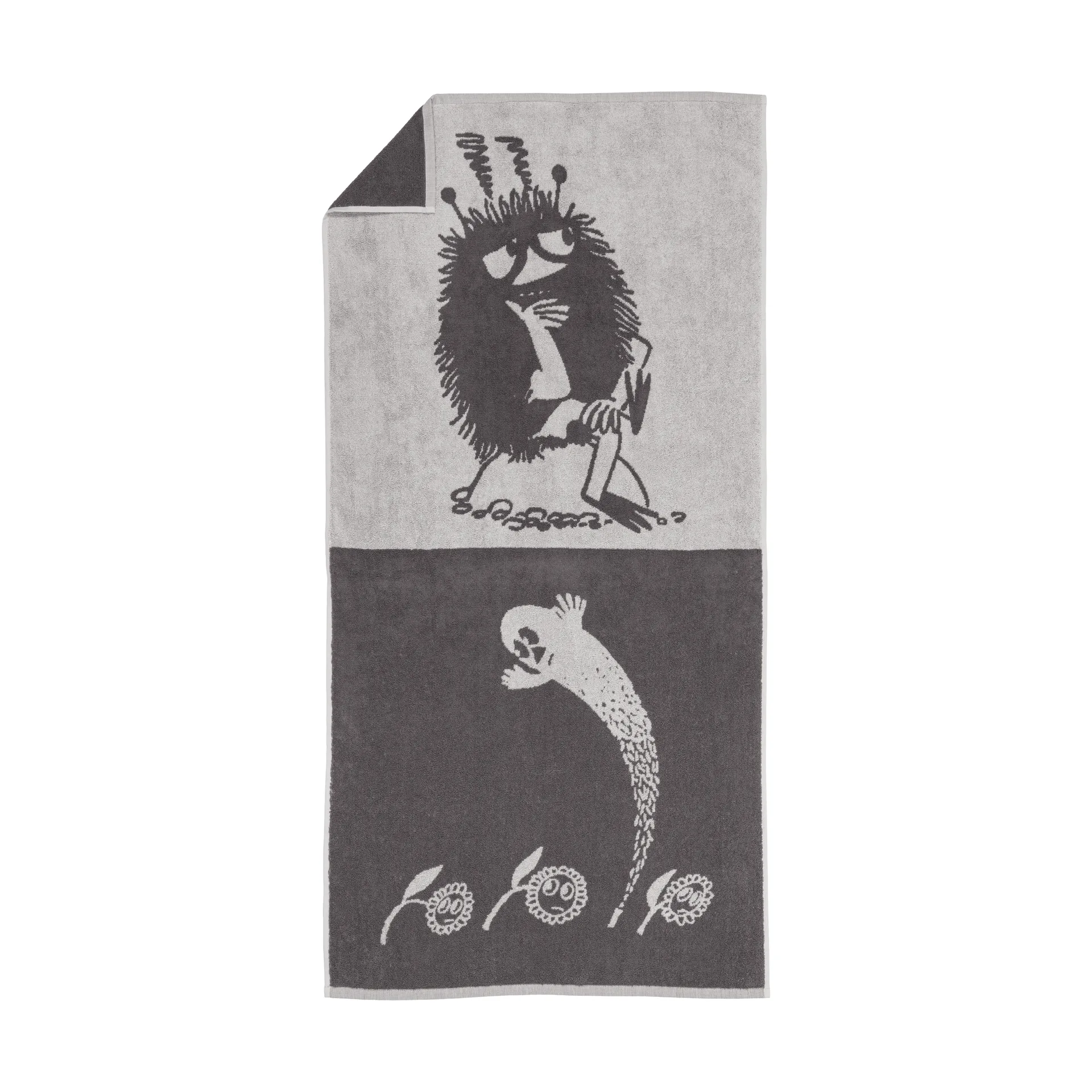 Moomin bath towel 70x140 cm, Stinky, grey Moomin Arabia