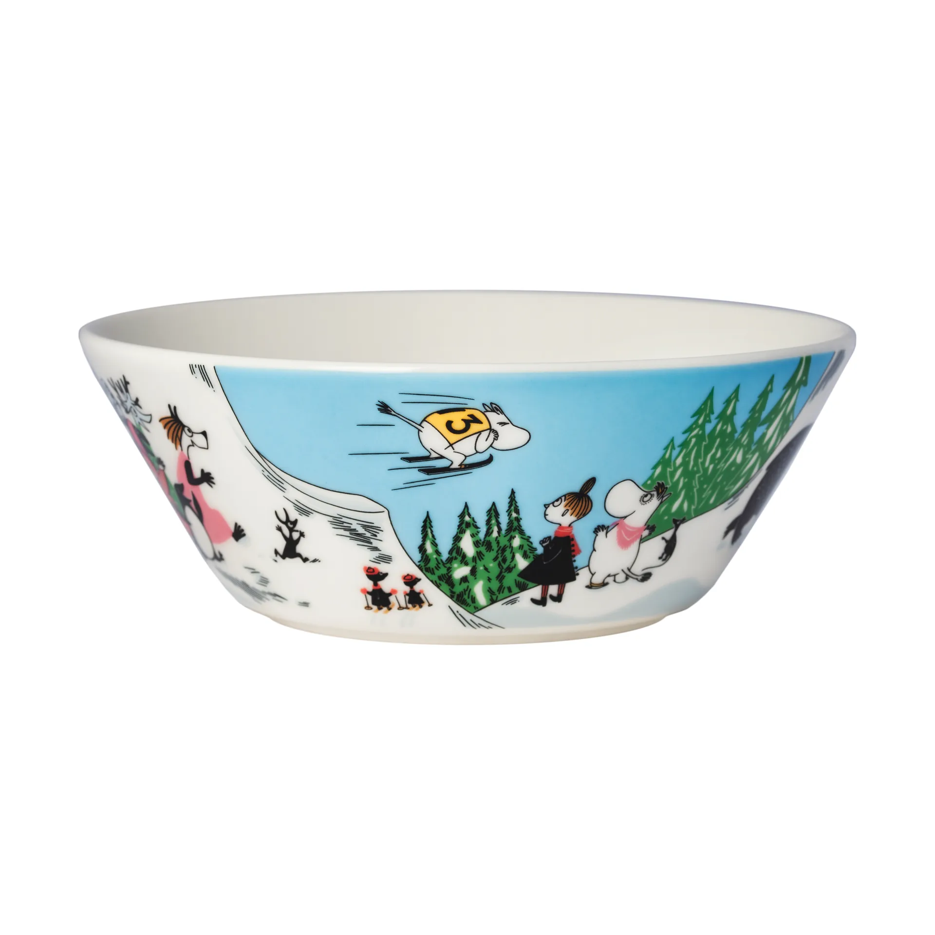 Moomin bowl winter 2024 Ski jumping, Ø15 cm Moomin Arabia