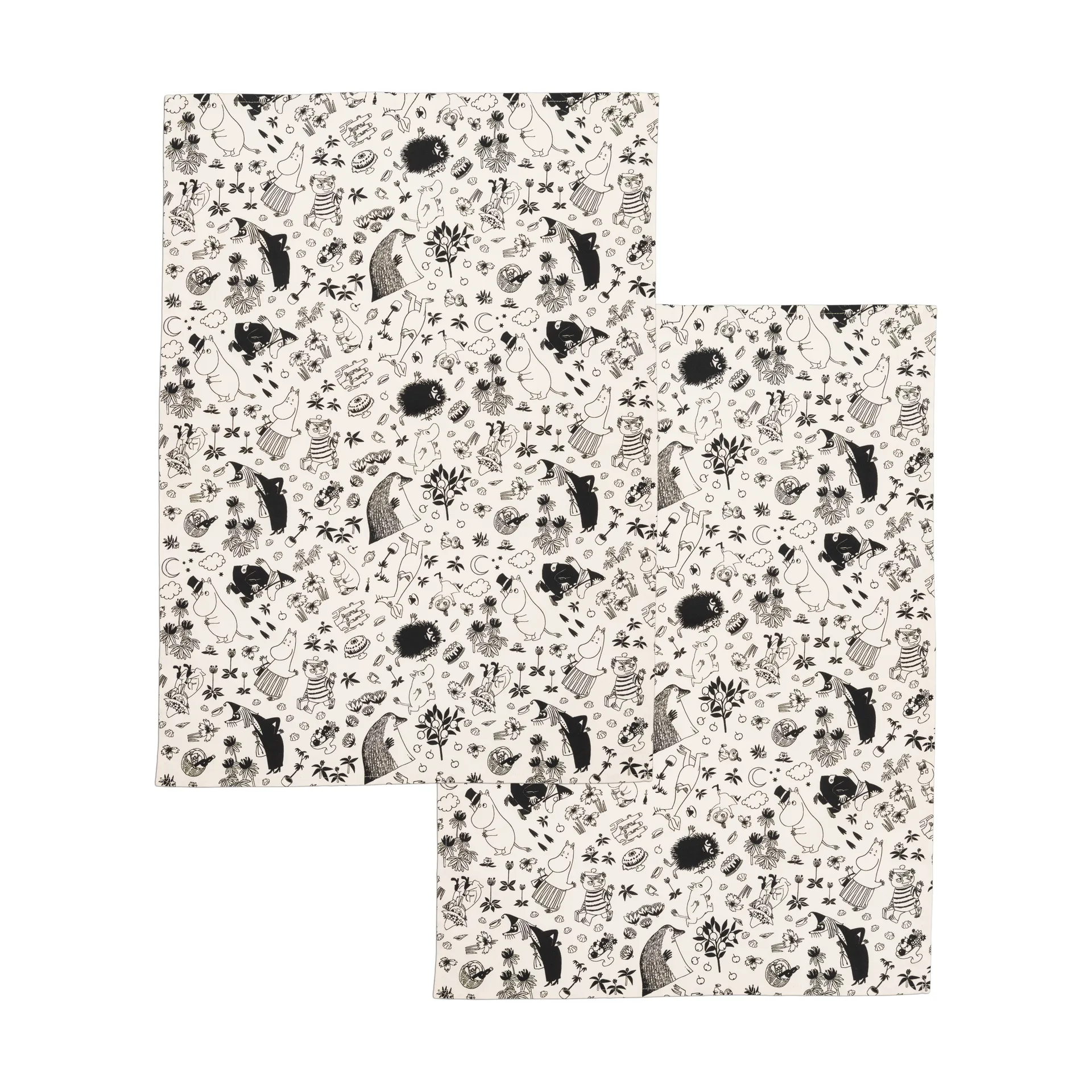 Moomin kitchen towel 50x70 cm 2-pack, Off-white Moomin Arabia