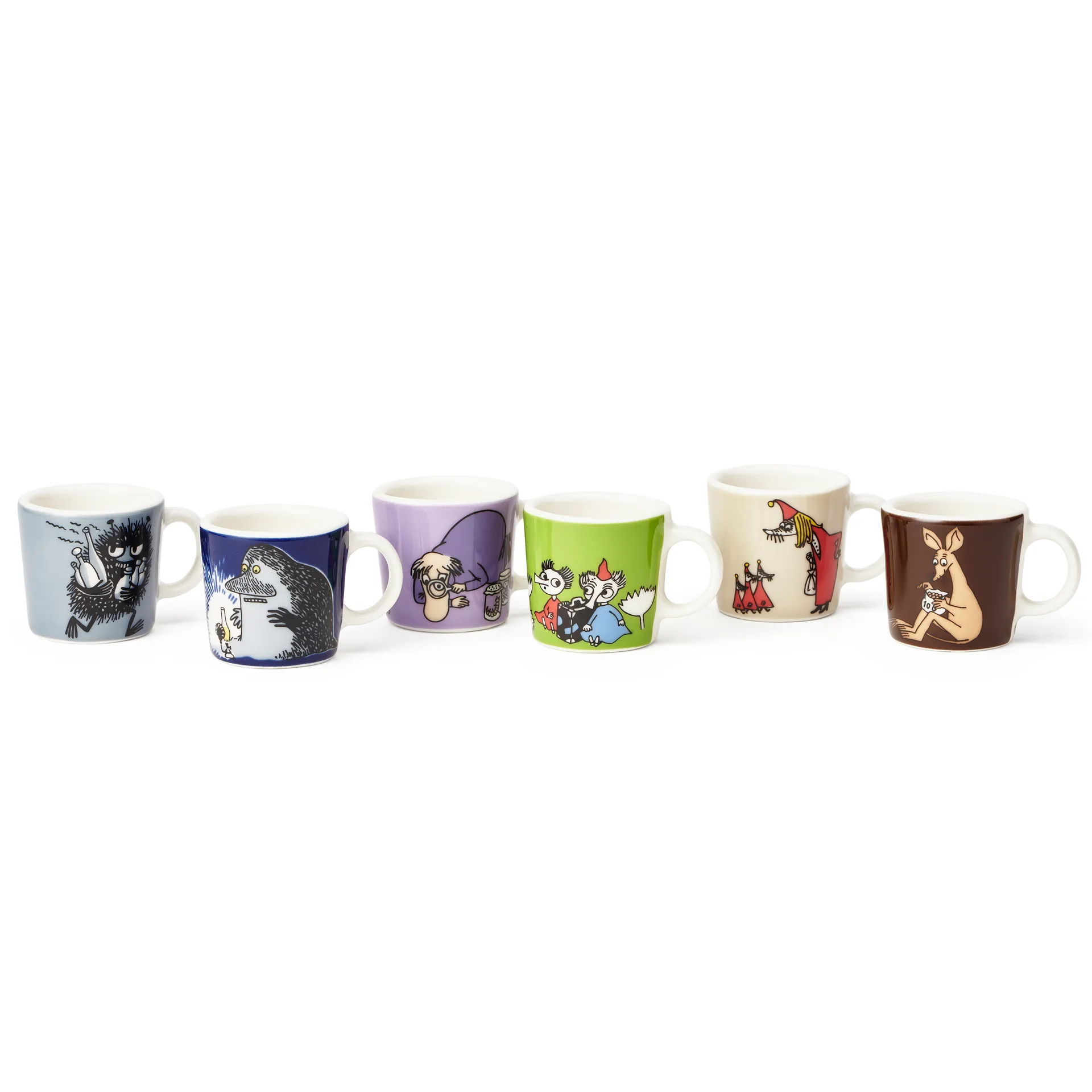 Moomin mini mugs 6-pack Andra classic, multi Moomin Arabia