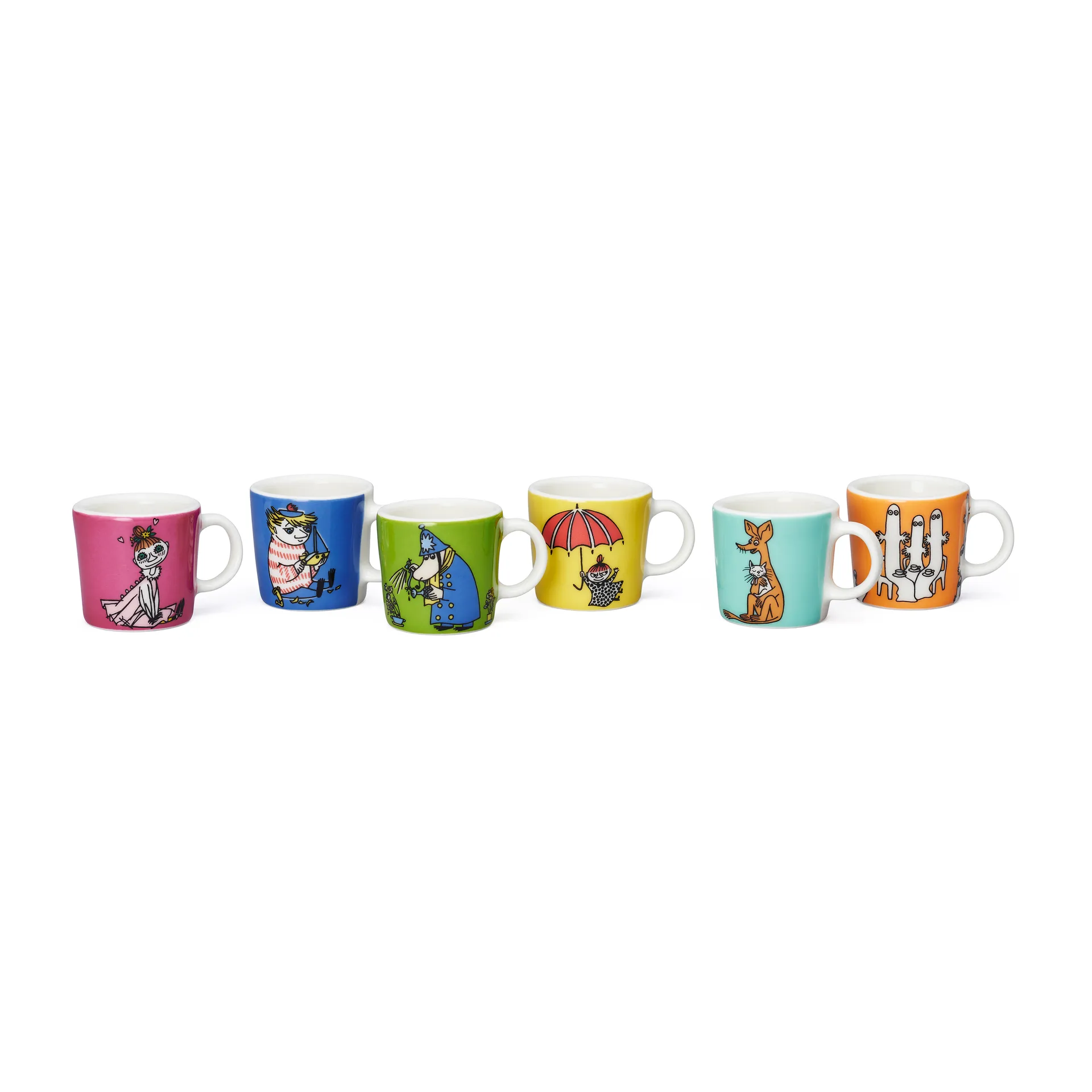 Moomin mini mugs 6-pack Thrid classic, Multi Moomin Arabia