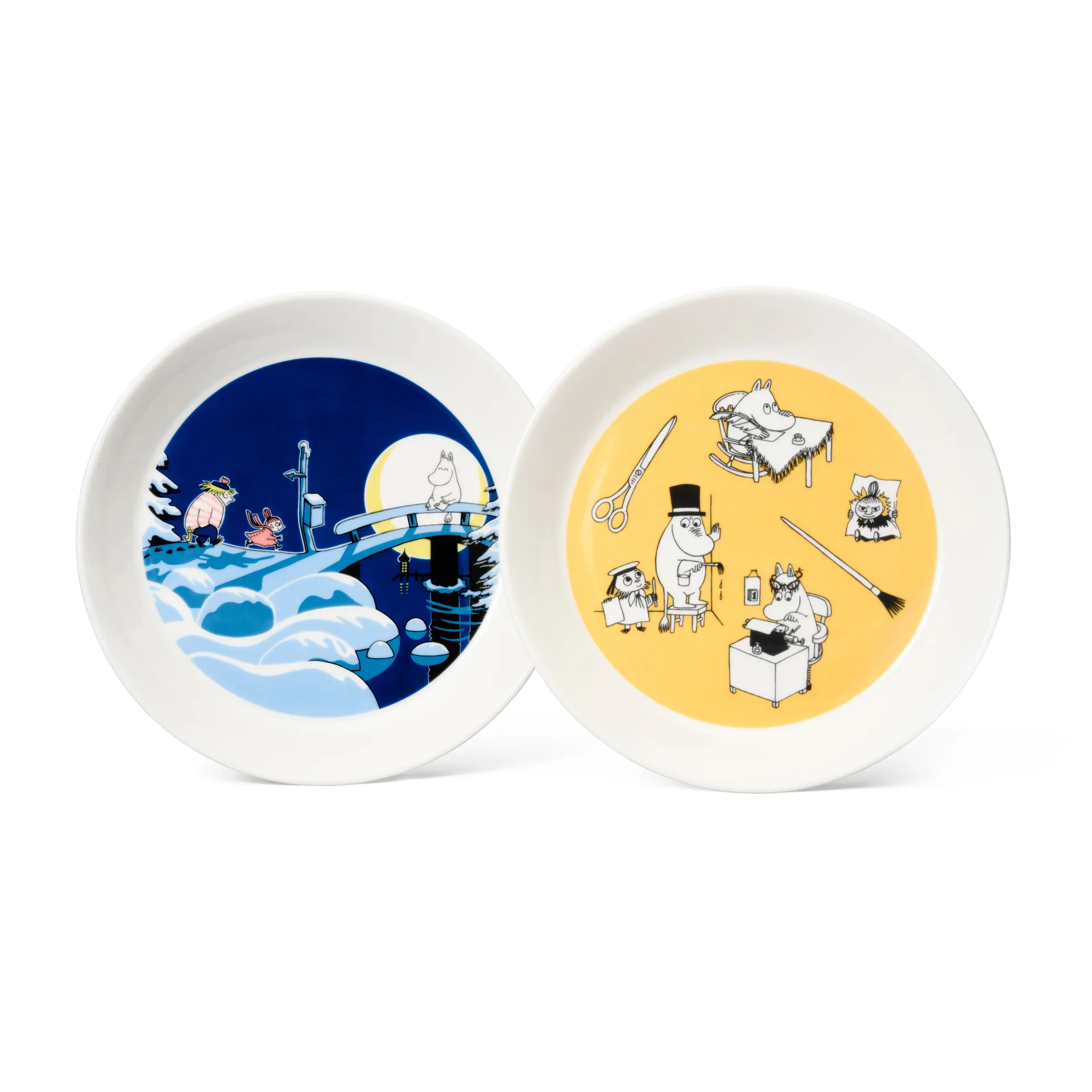 Moomin plate set Office & Winternight, Ø19 cm Moomin Arabia