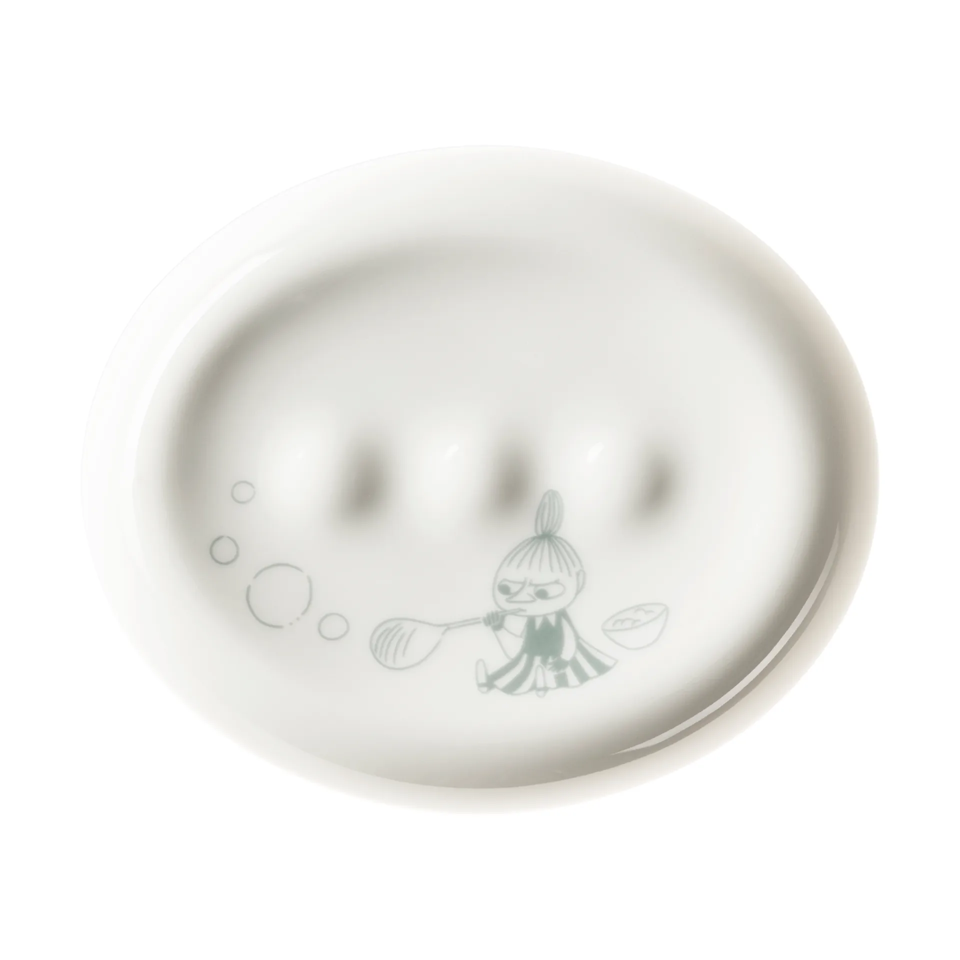 Moomin soap dish, Bath time green-white Moomin Arabia