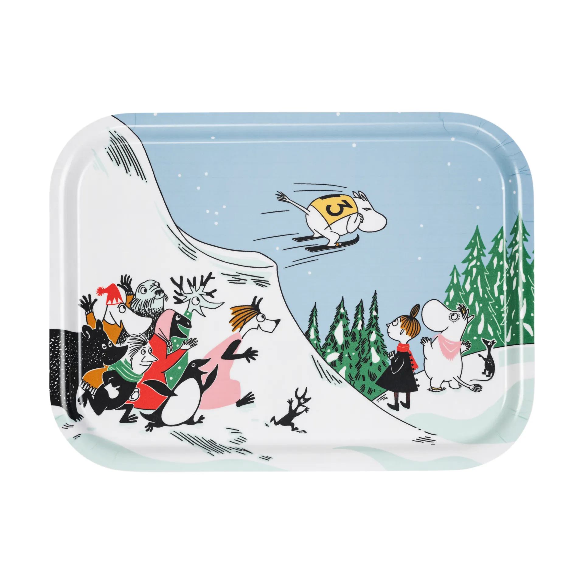 Moomin tray 27x20 cm, Ski jumping Moomin Arabia