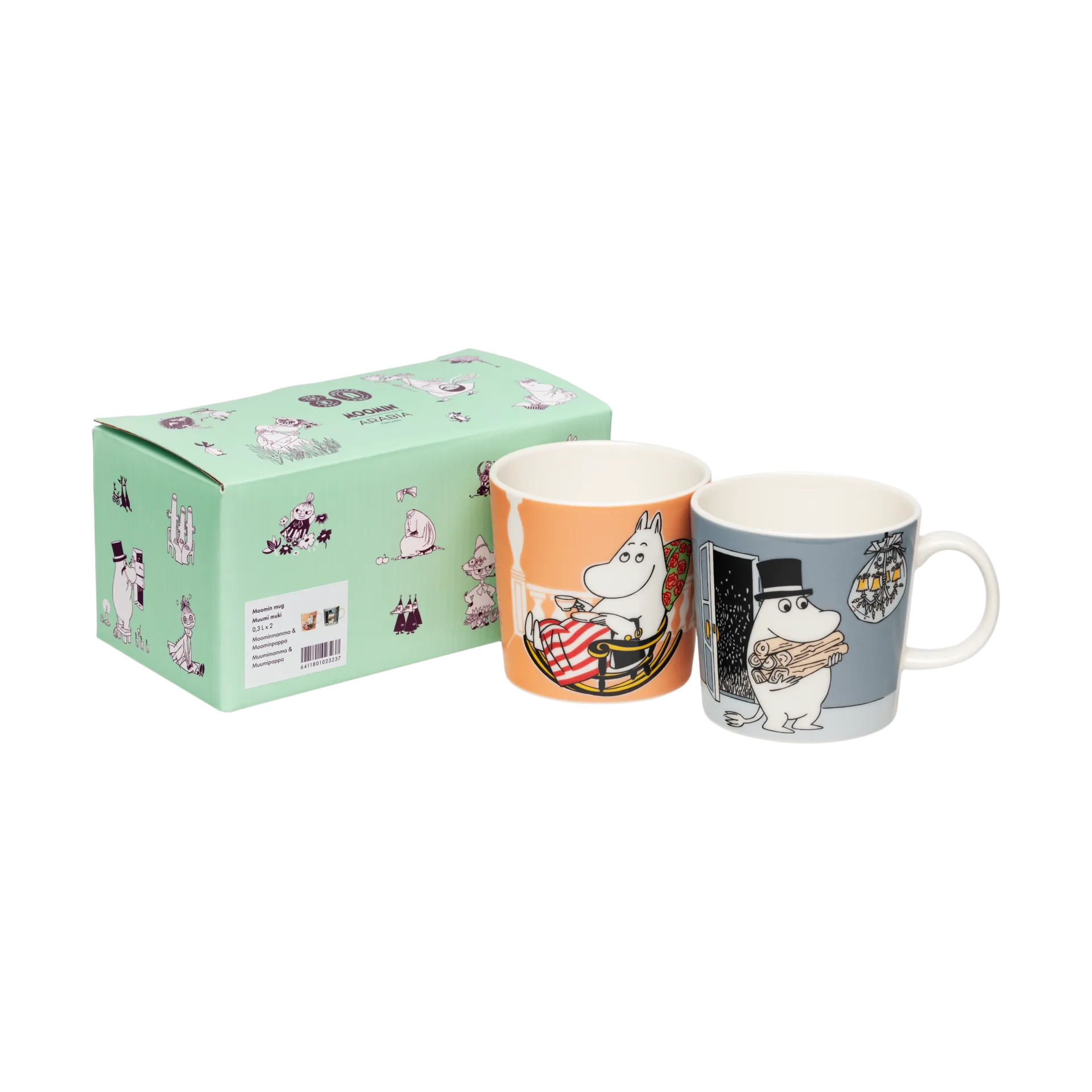 Moominmamma & Moominpappa Moomin mug set of 2, 30 cl Moomin Arabia
