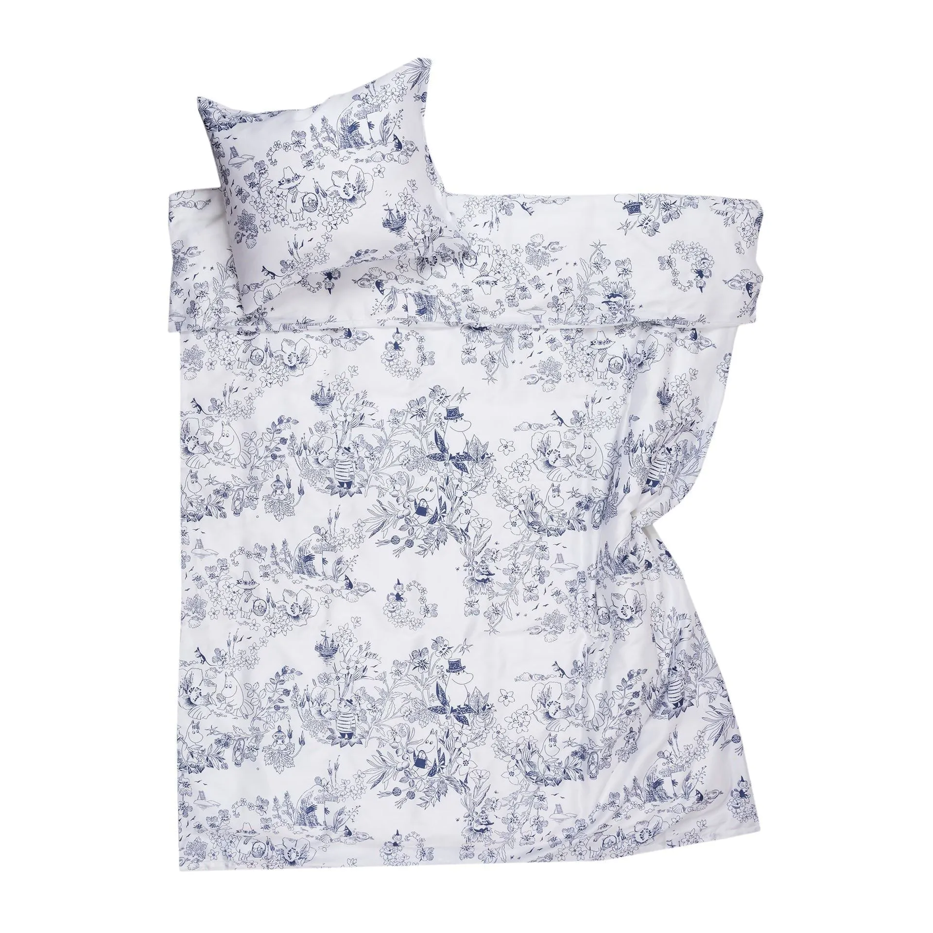 Mumin Haru bedding set, Blue, 150x210 cm Moomin Arabia