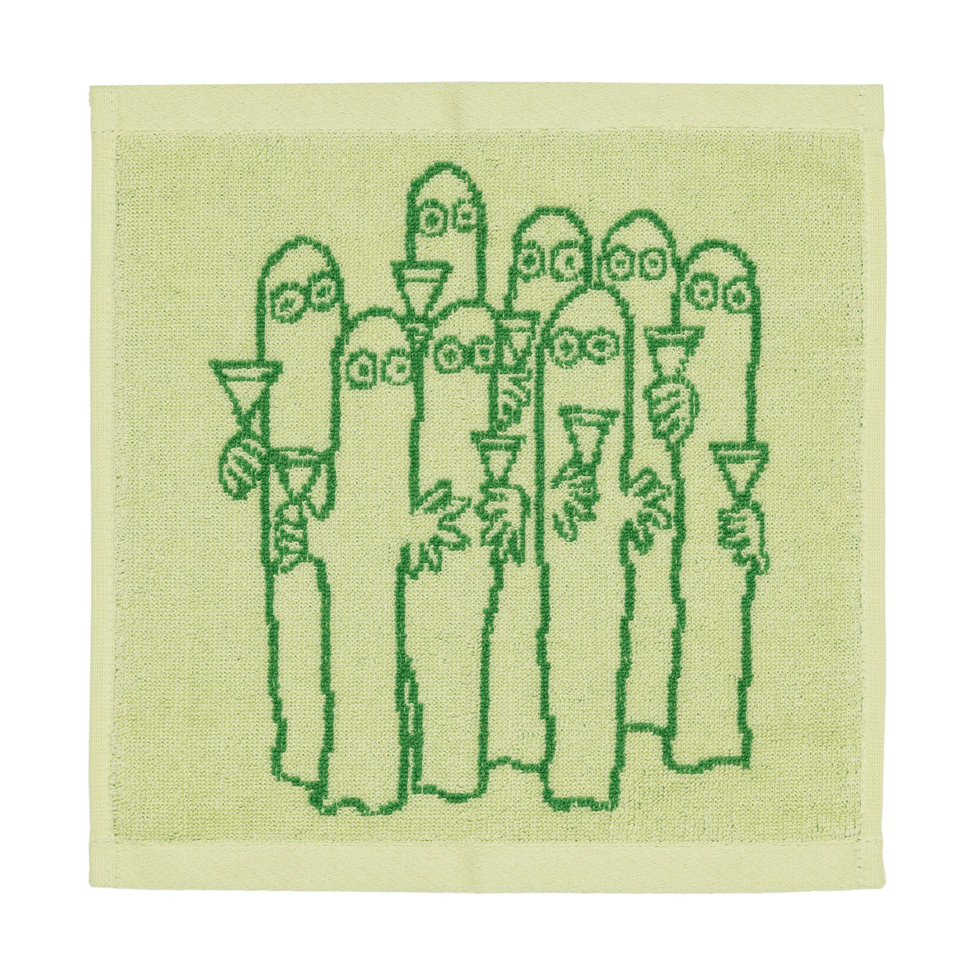 Mumin towel 25x25 cm, Hattifnattarna, green Moomin Arabia