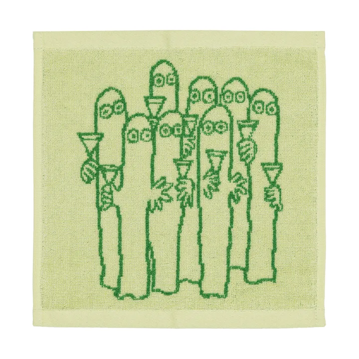 Mumin towel 25x25 cm - Hattifnattarna, green - Moomin Arabia