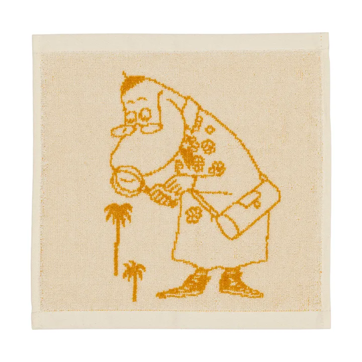 Mumin towel 25x25 cm - Hemulen, ochre - Moomin Arabia