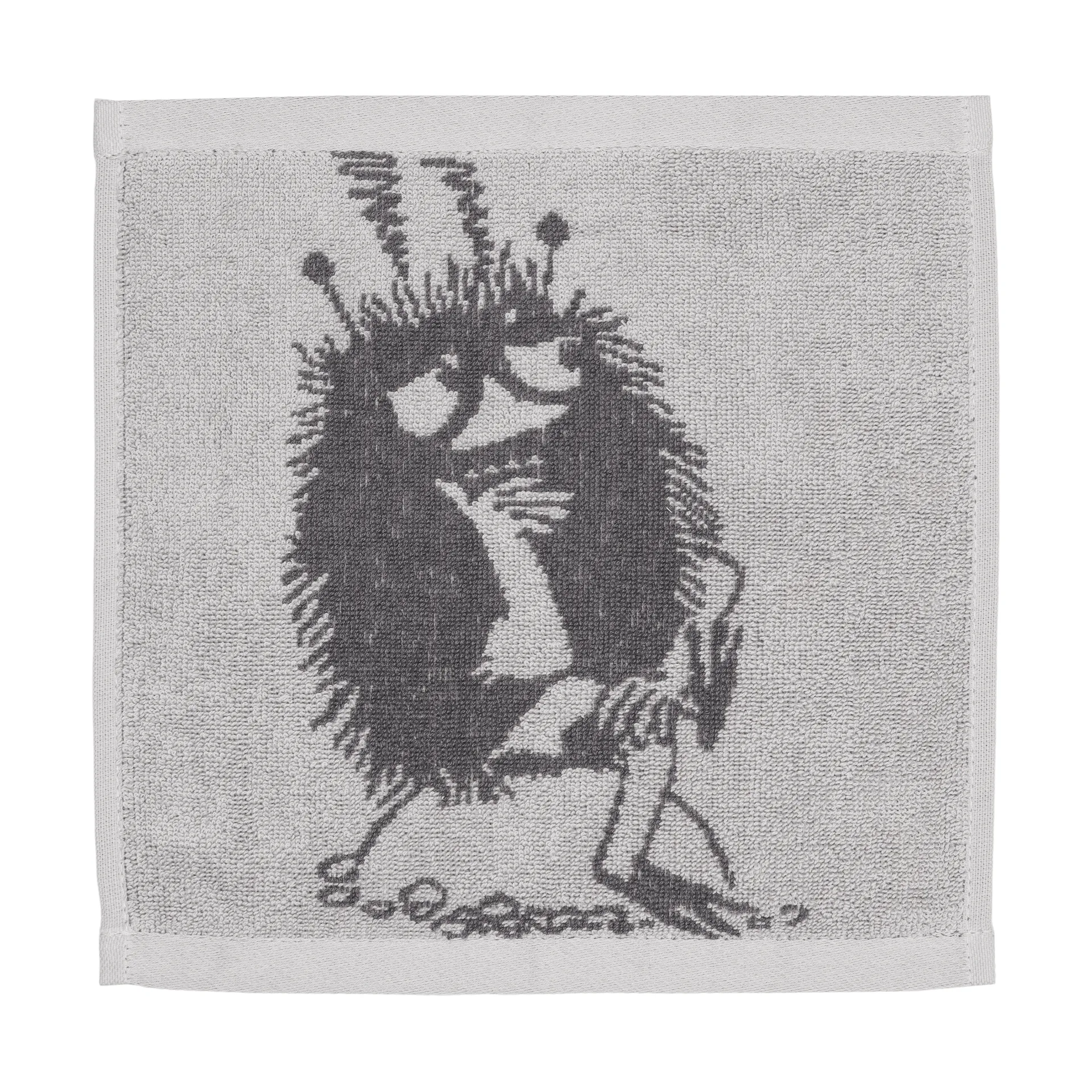 Mumin towel 25x25 cm, Stinky, grey Moomin Arabia