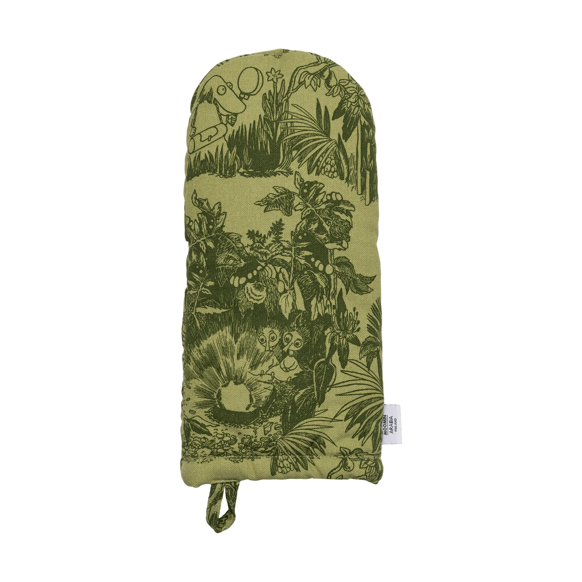 Mystikens skog Mumin oven glove, Green, 15x34 cm Moomin Arabia
