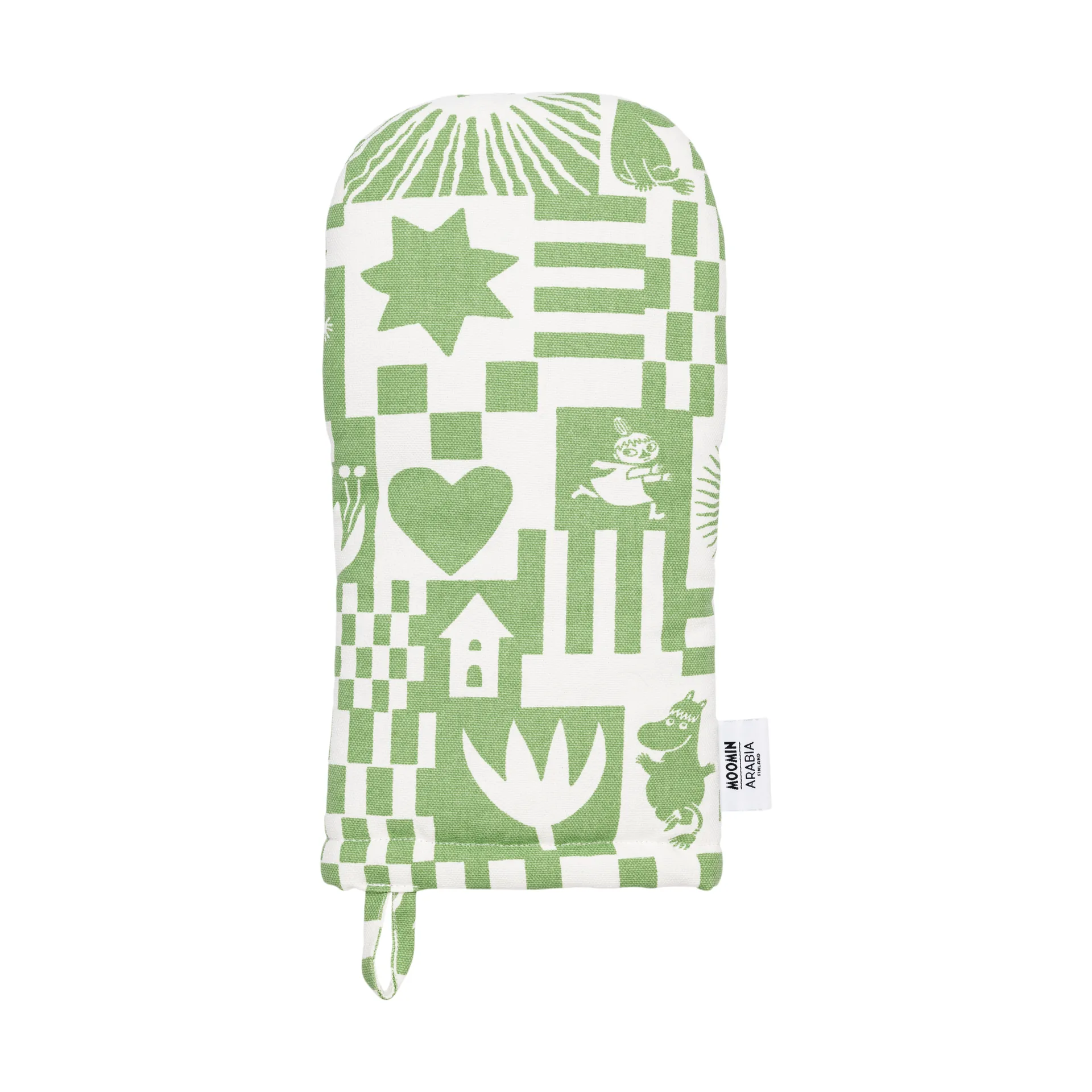 Party Moomin oven mitt 15x34 cm, Green Moomin Arabia