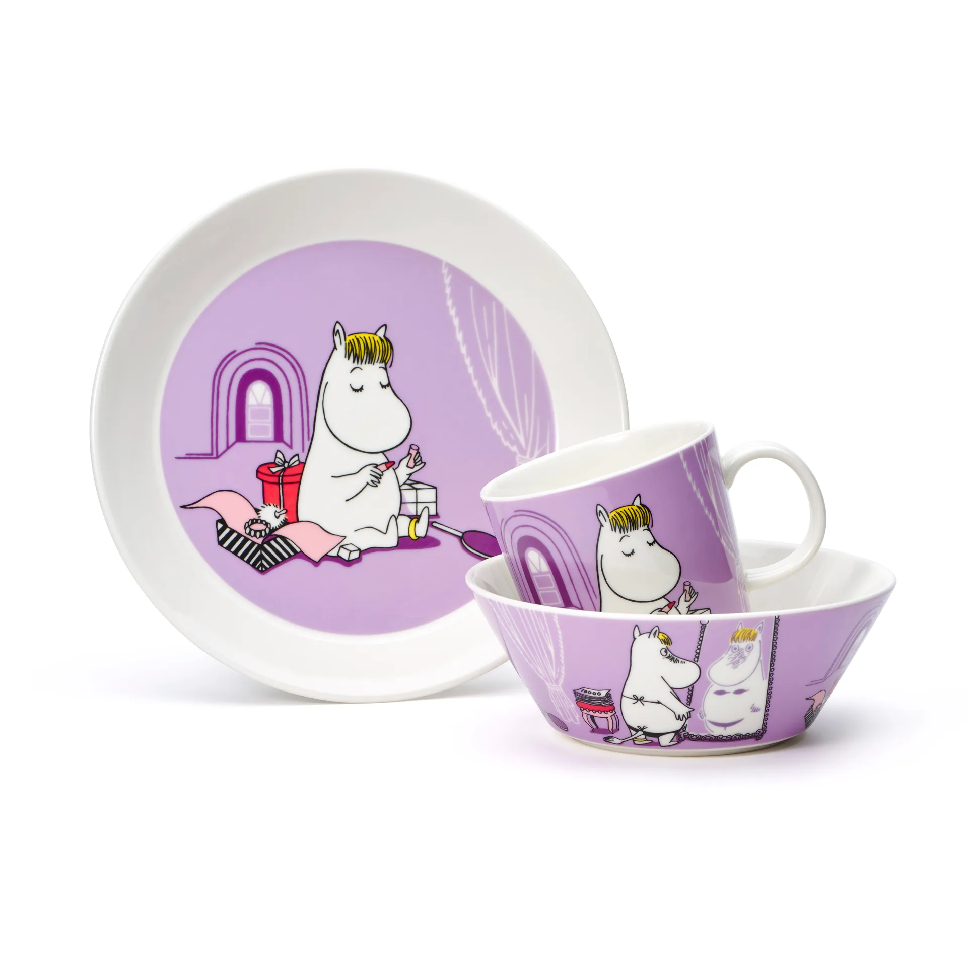 Snorkmaiden purple Moomin bowl, purple Moomin Arabia