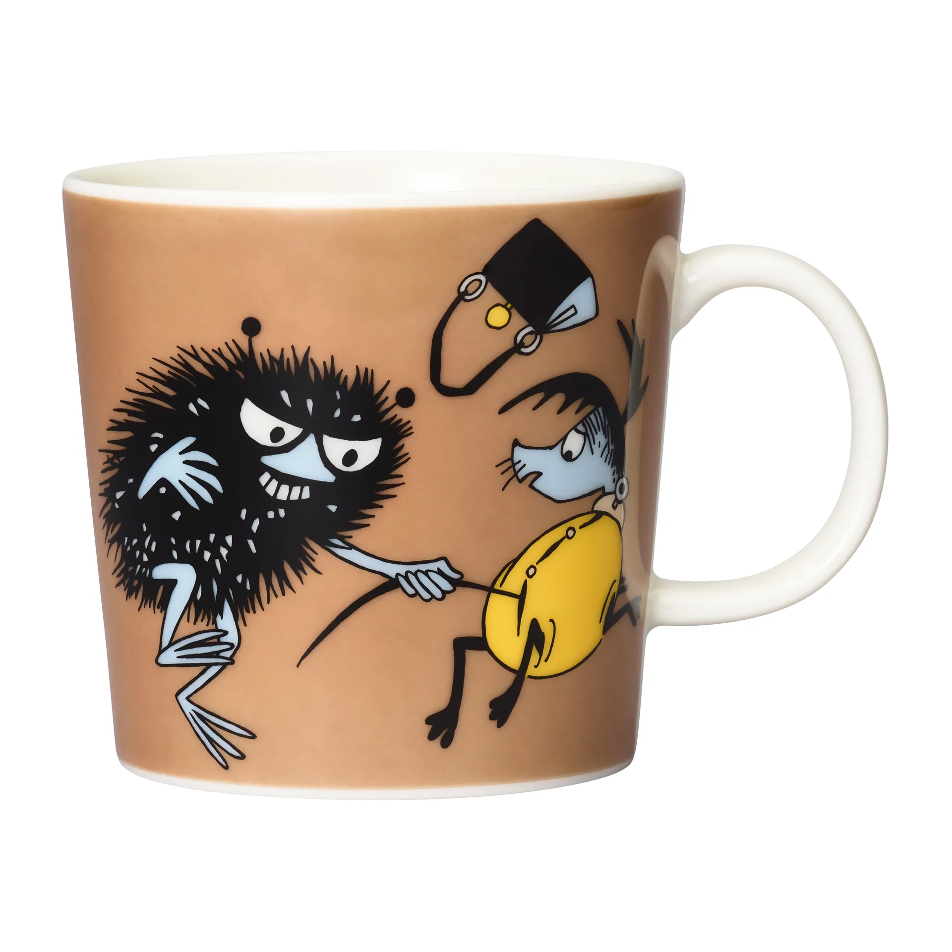 Stinky in action Moomin mug, Brown Moomin Arabia
