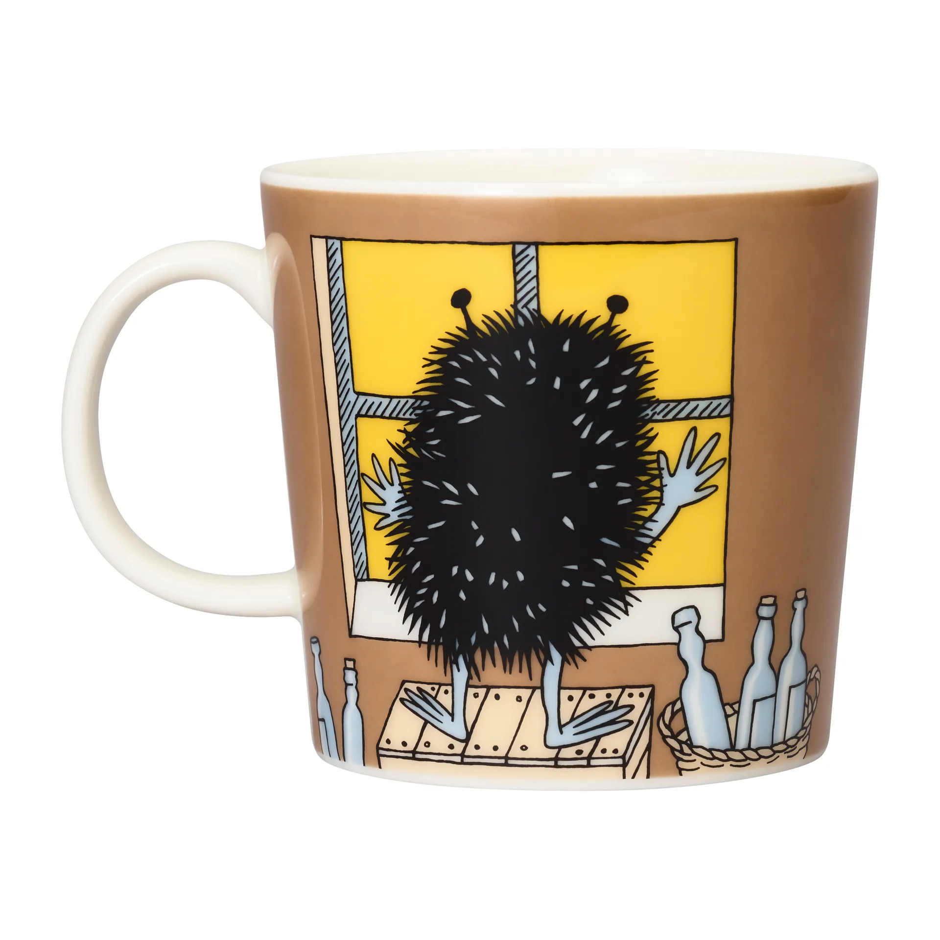 Stinky in action Moomin mug, Brown Moomin Arabia