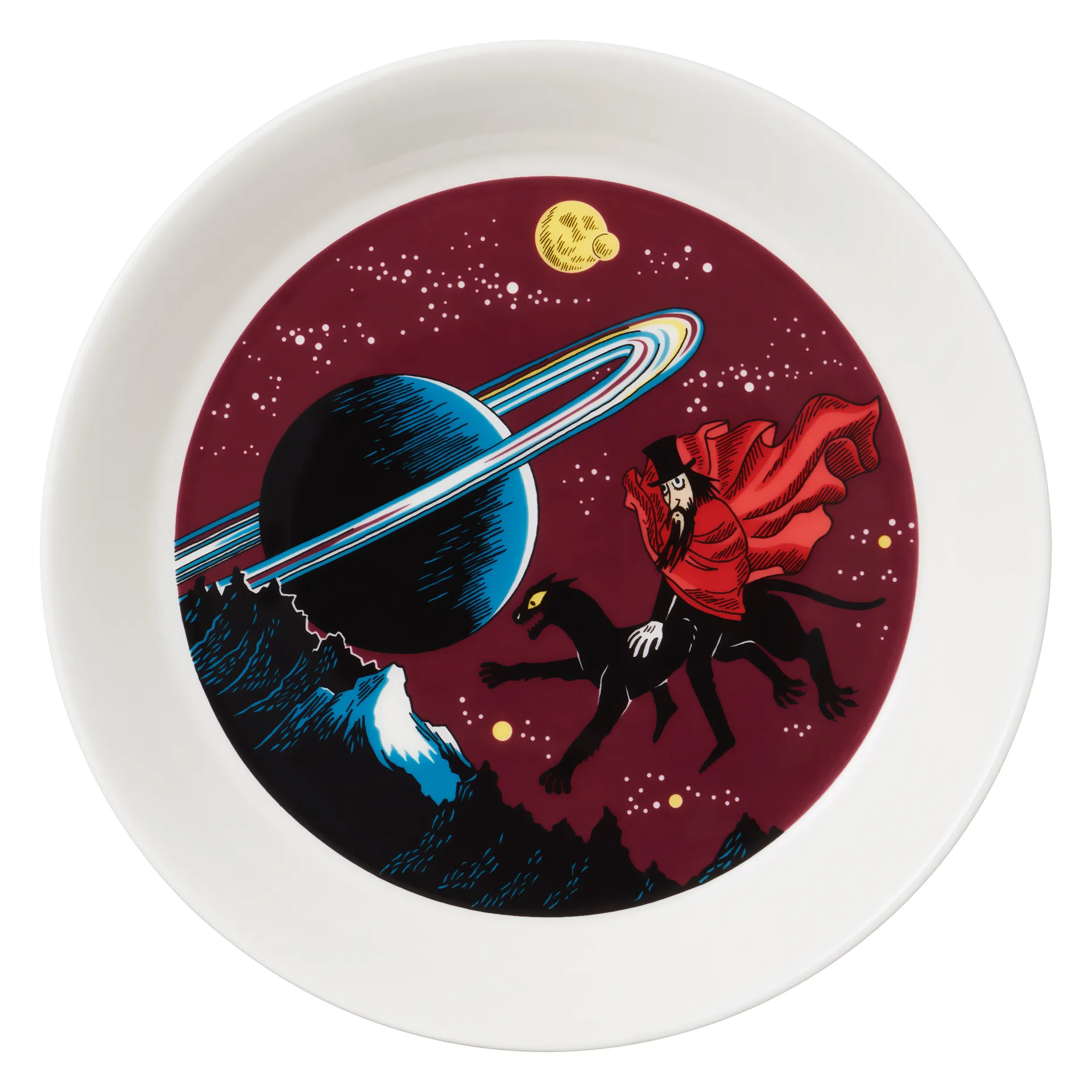 The Hobgoblin Moomin plate, purple Moomin Arabia