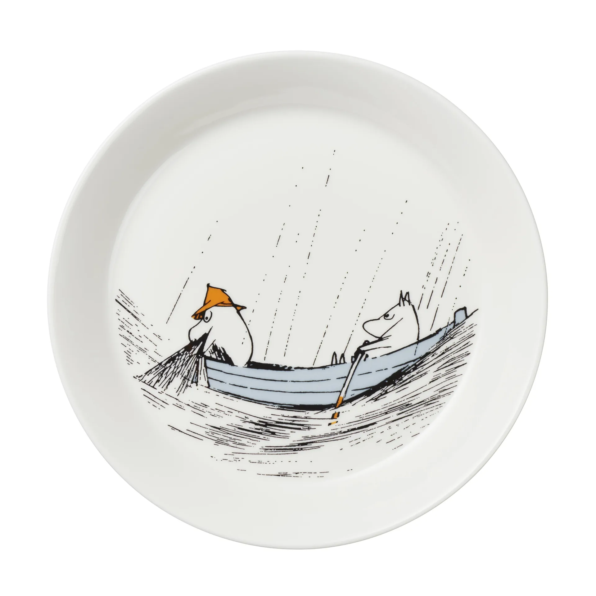 True to its origins Moomin plate 2017, white Moomin Arabia