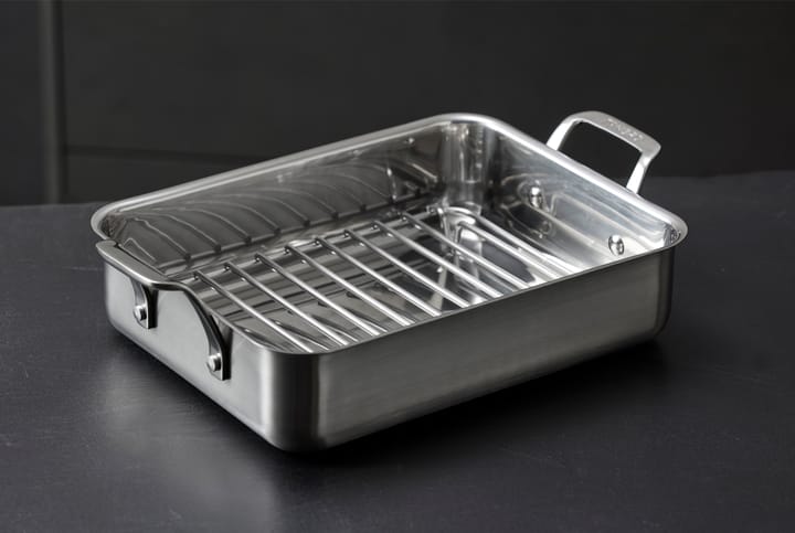 79NORD oven pan with grid 40x25x10 cm, Stainless steel Morsø