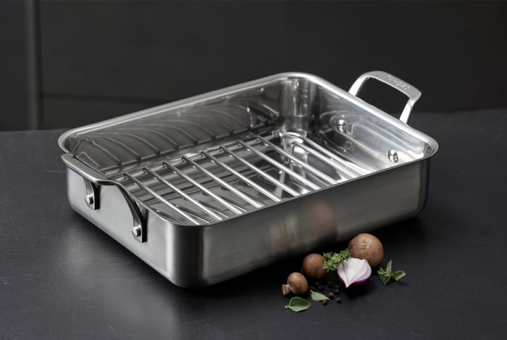 79NORD oven pan with grid 40x25x10 cm, Stainless steel Morsø