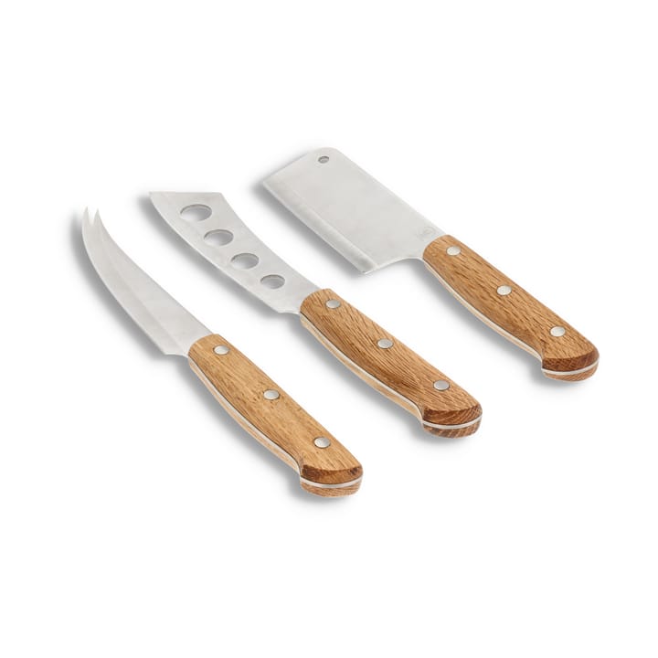 Foresta cheese knife 3 pieces, Oak-stainless steel Morsø