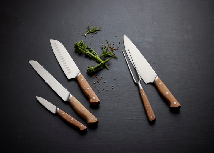 Foresta steak fork 28 cm, Stainless steel-oak Morsø