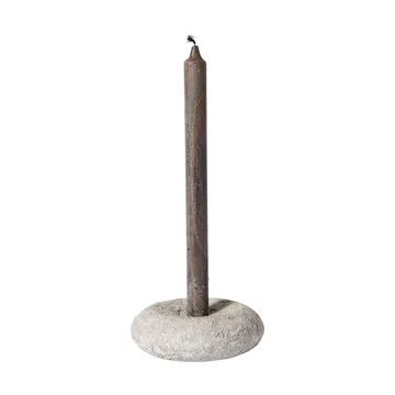 Luna candle holder - Grey, Ø13x4.8 cm - MUUBS