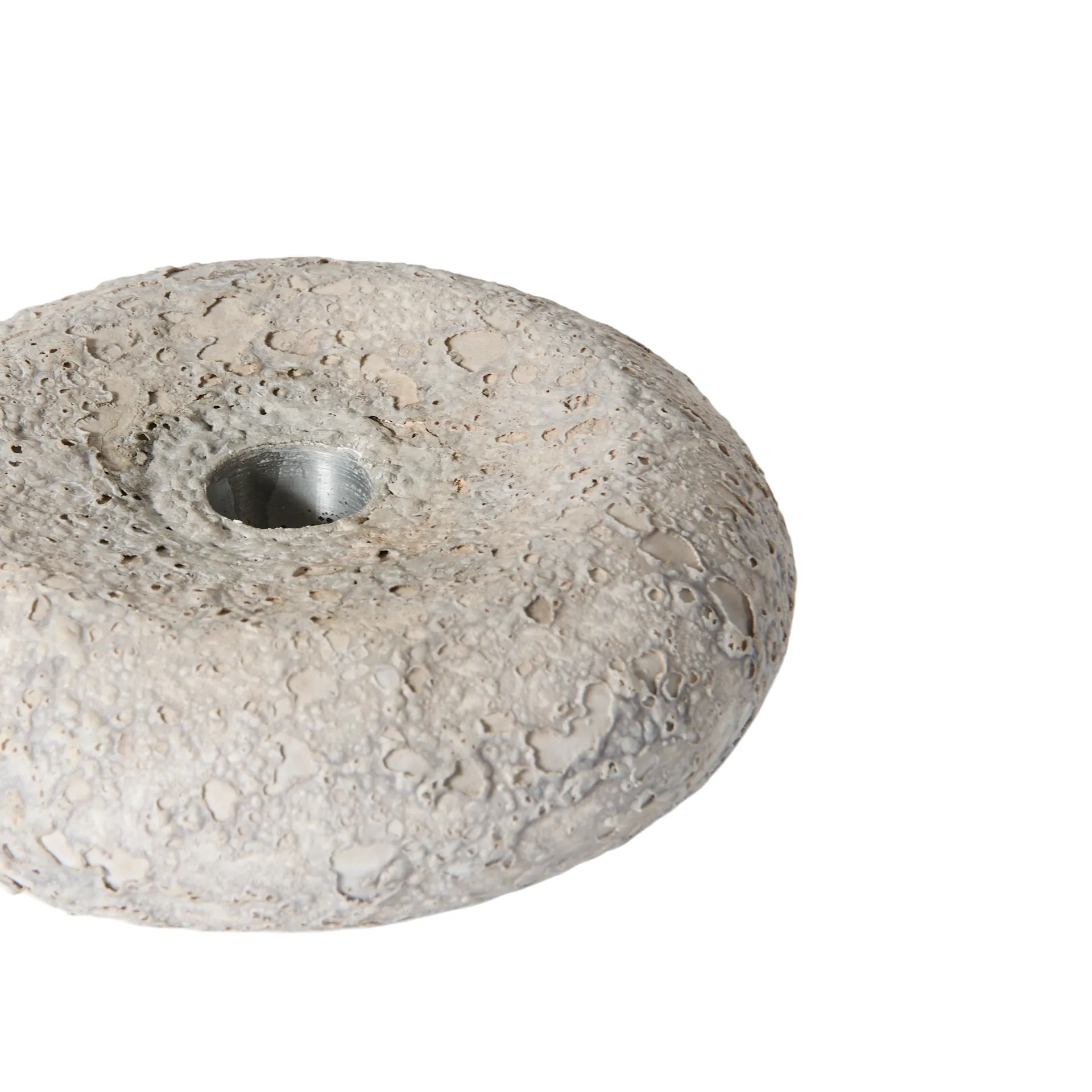 Luna candle holder, Grey, Ø13x4.8 cm MUUBS