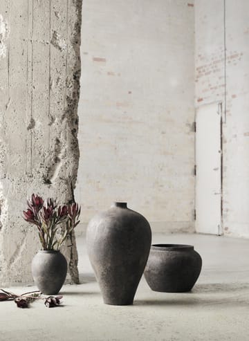 Memory flower pot-vase 60 cm - Brown/grey terracotta - MUUBS