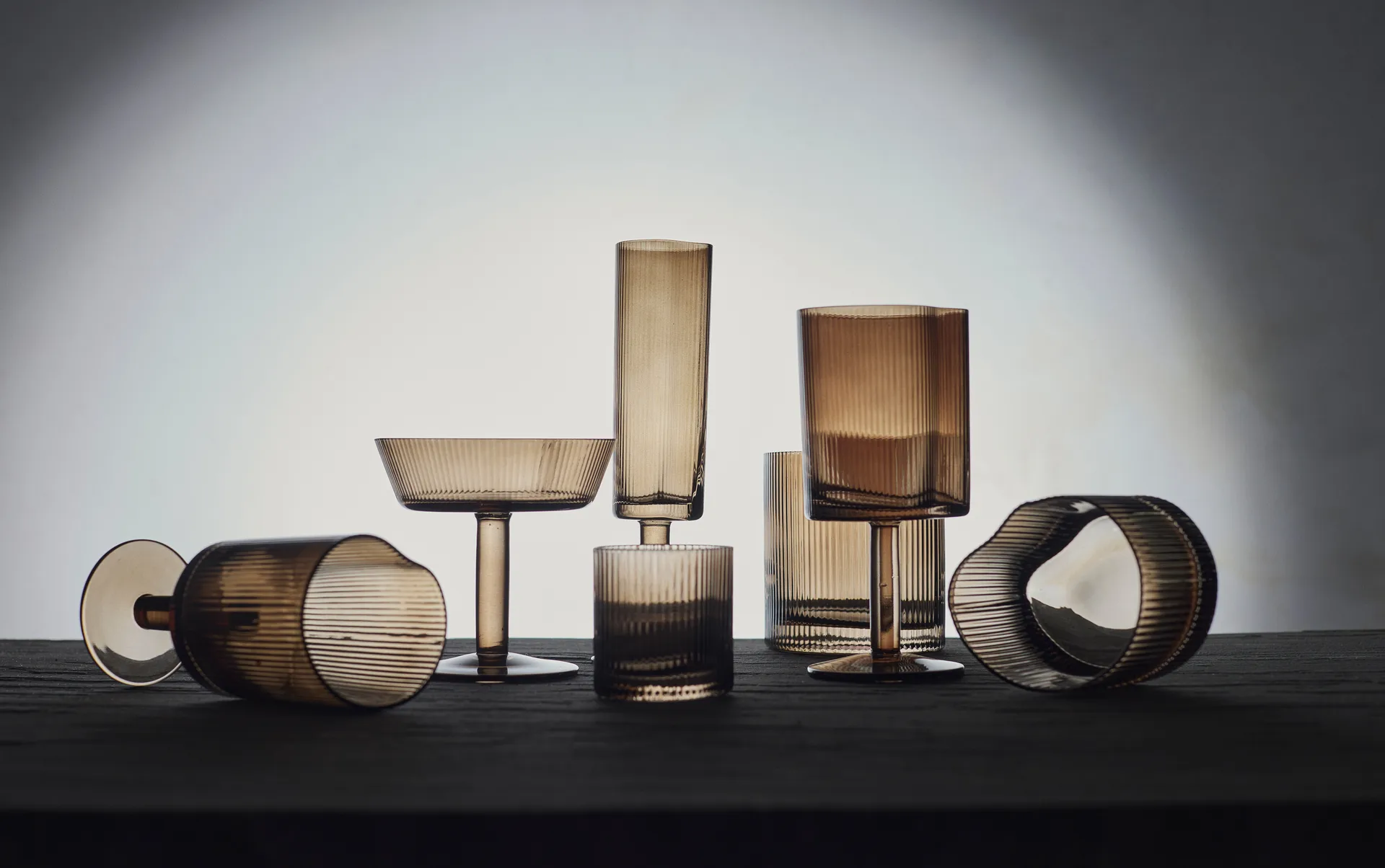 Ripe champagne glass 14,5 cl, Smoked brown MUUBS