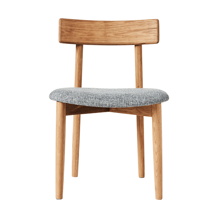 Tetra chair with padded seat, Concrete coloured fabric-natural oiled oak MUUBS