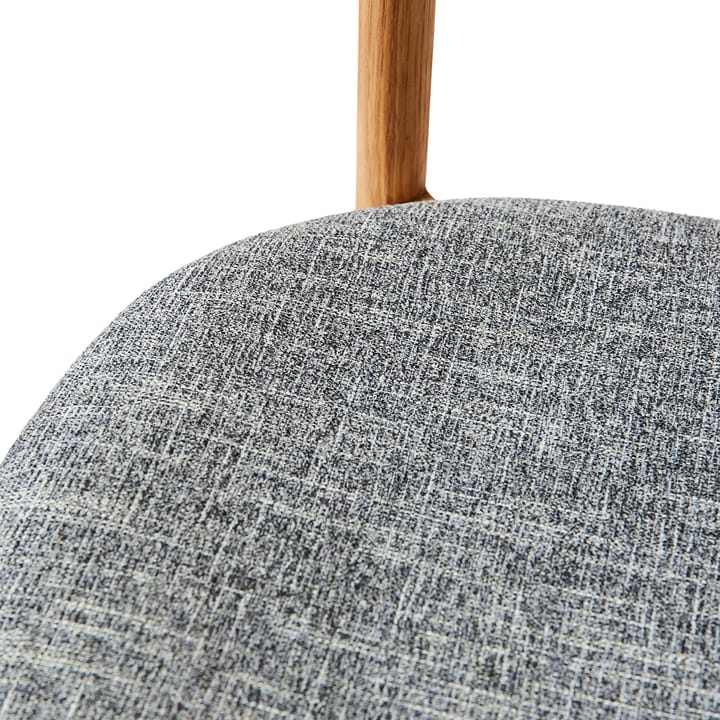 Tetra chair with padded seat, Concrete coloured fabric-natural oiled oak MUUBS