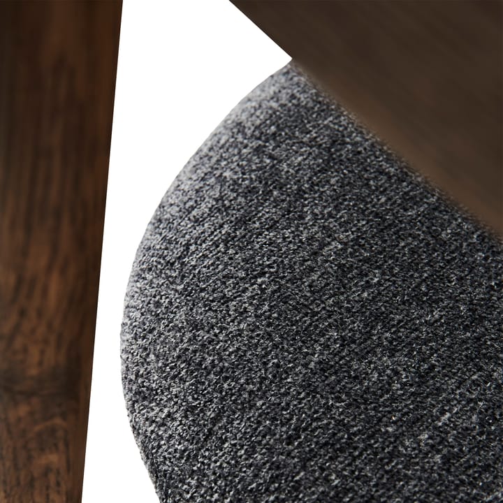 Tetra chair with padded seat, Granite coloured fabric-dark oiled oak MUUBS