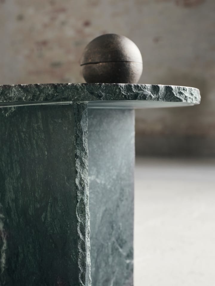 Verde side table Ø40 cm, Green marble MUUBS