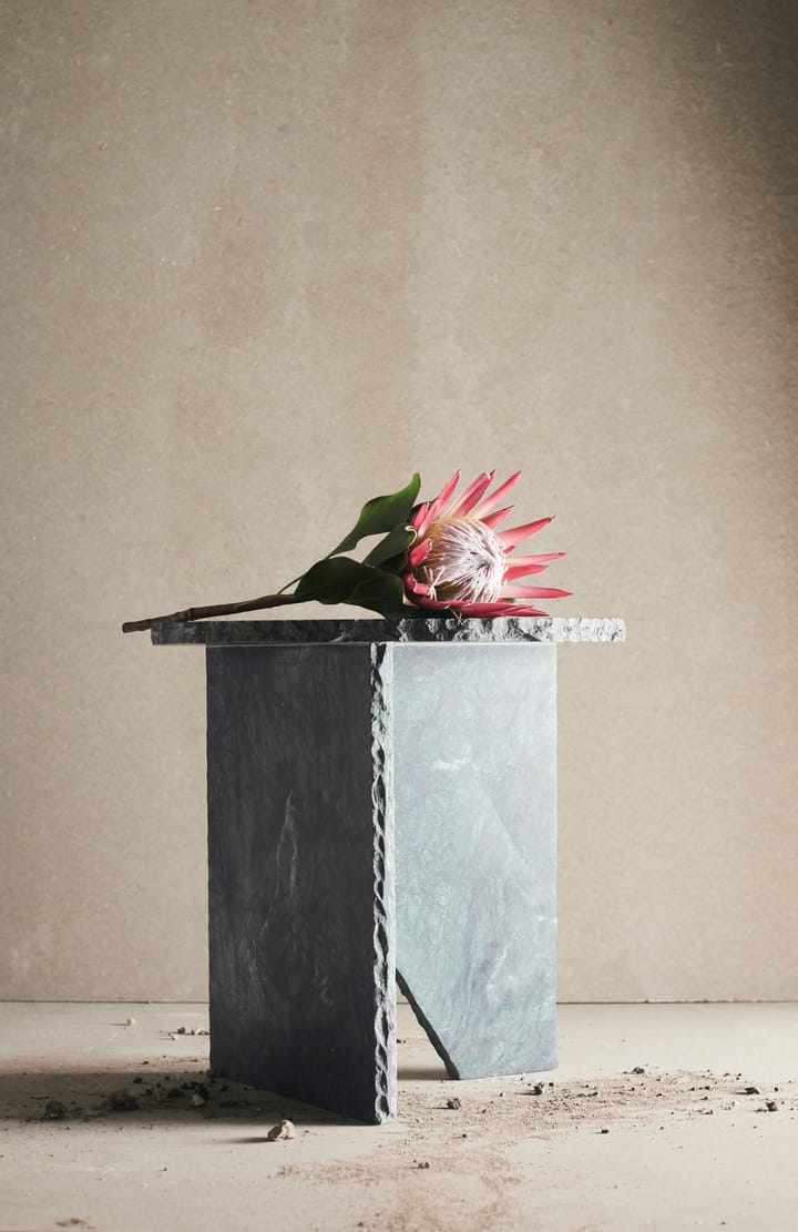 Verde side table Ø40 cm, Green marble MUUBS