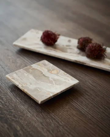 White decorative tray - Seashell, 12x12 cm - MUUBS