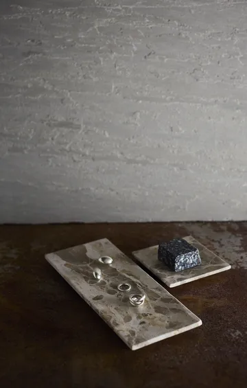 White decorative tray - Seashell, 12x12 cm - MUUBS